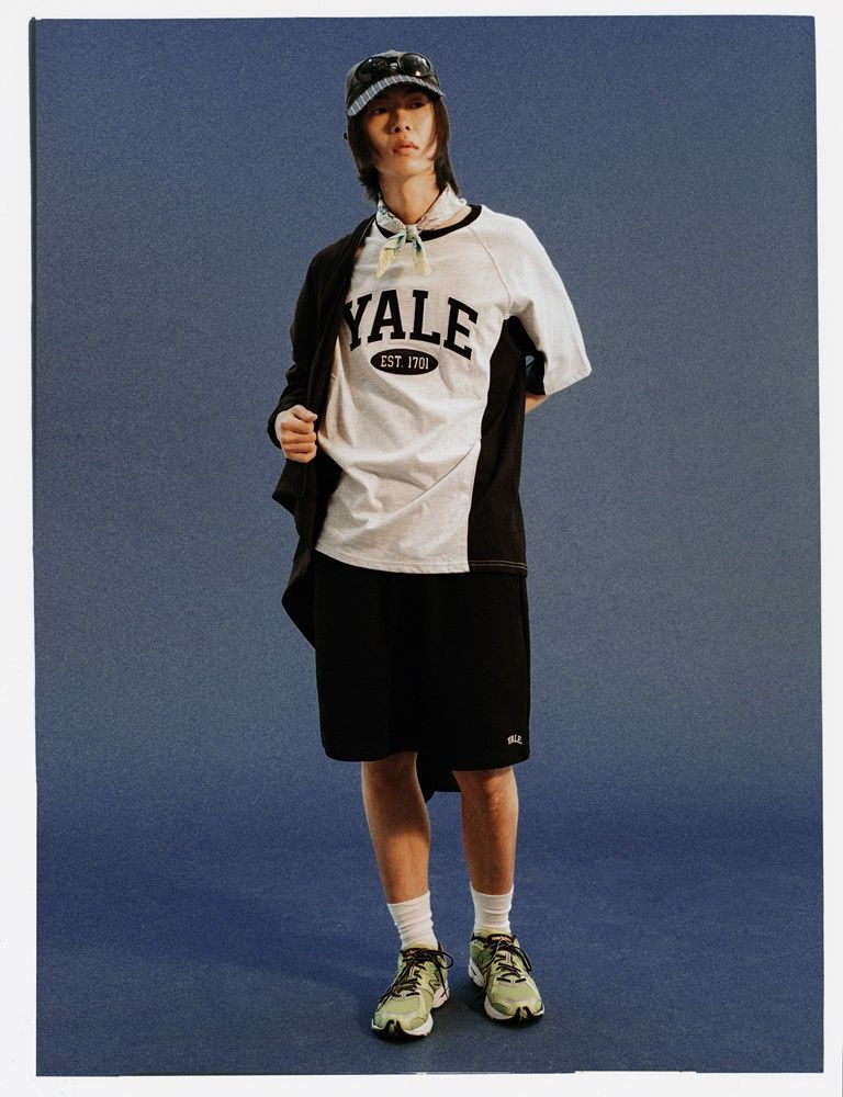 ☆YALE☆ 2 TONE ARCH TSHIRT LIGHT GRAY YEM1SS306ALG MUSINSA | YALE MULTI COLOR 2 TONE ARCH T-SHIRT LIGHT GRAY
