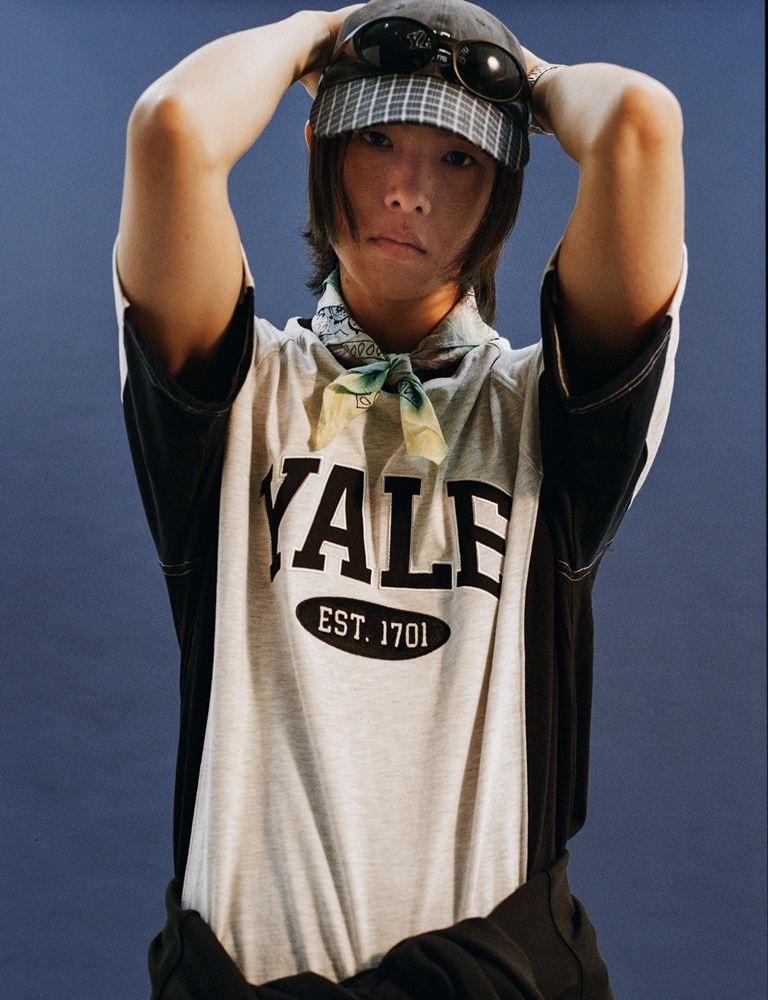 ☆YALE☆ 2 TONE ARCH TSHIRT LIGHT GRAY YEM1SS306ALG MUSINSA | YALE MULTI COLOR 2 TONE ARCH T-SHIRT LIGHT GRAY
