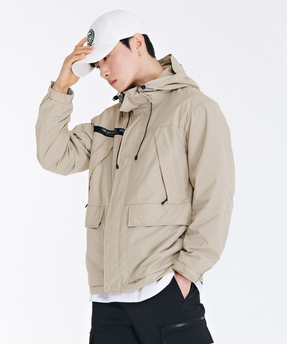 체이스컬트(CHASECULT) 남성 포켓 디테일 후드 점퍼-CARK4112B0X