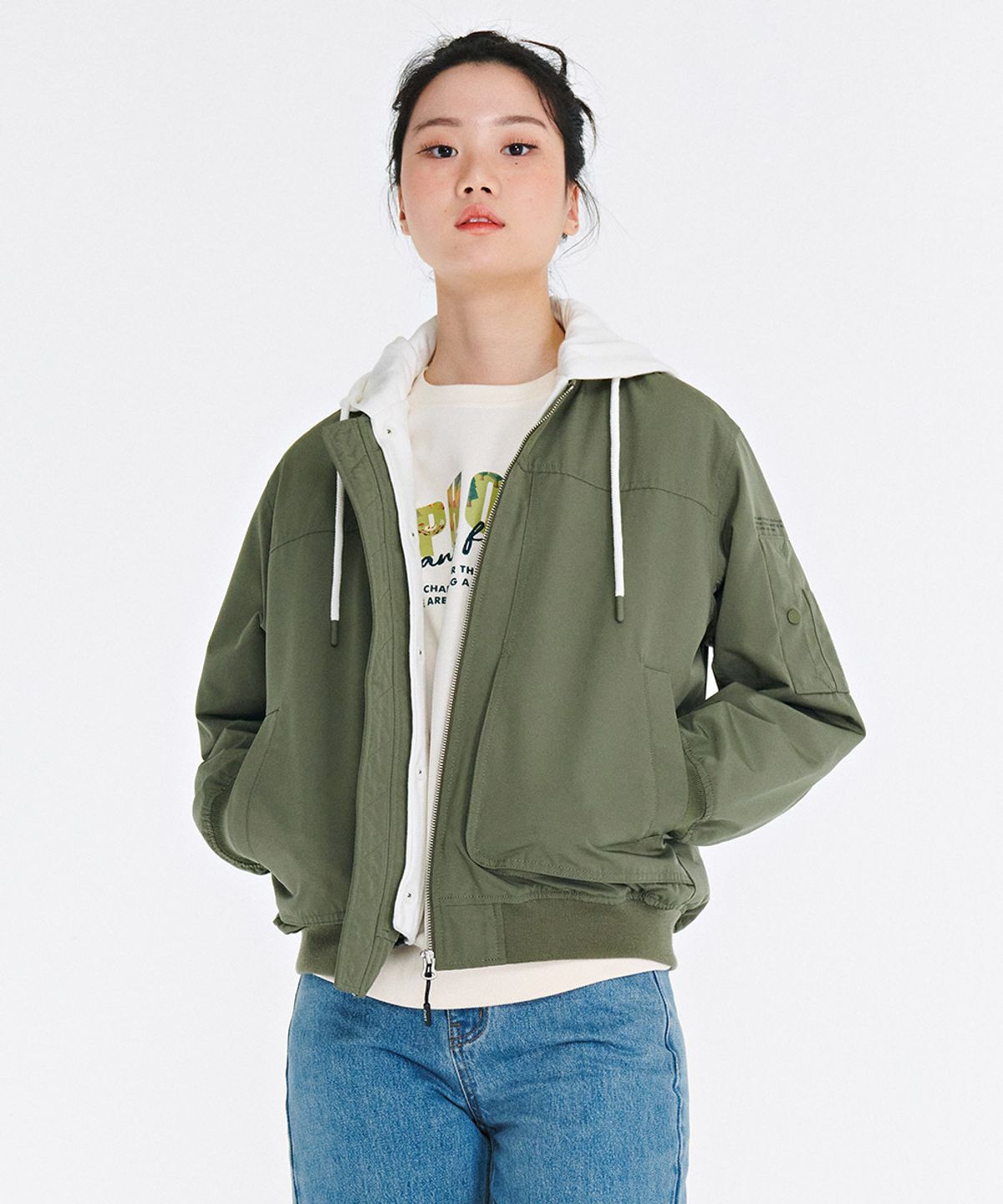 체이스컬트(CHASECULT) 공용 디테쳐블 항공 점퍼-CARU4111B0V