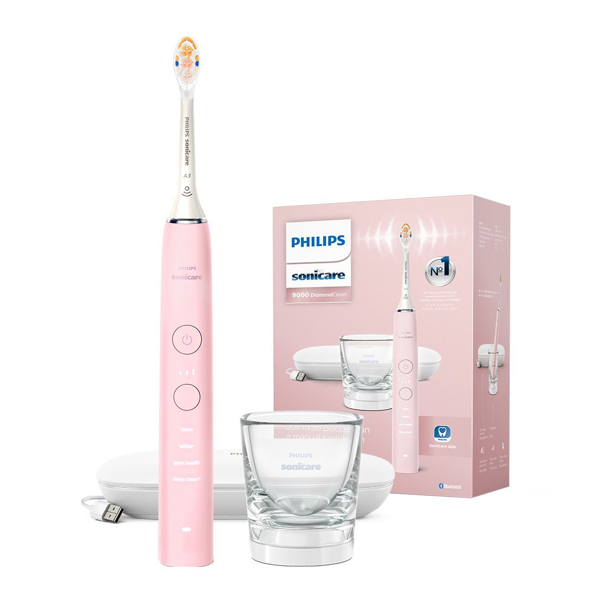 소닉케어(SONICARE) 다이아몬드클린 핑크 HX9914/76
