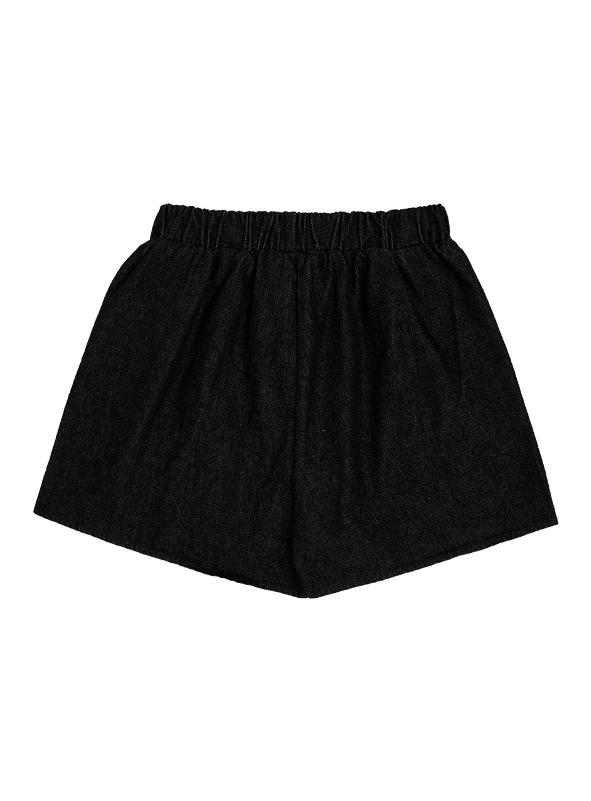 인터레스트(INTEREST) TULIP LINE DENIM SHORTS_BLACK