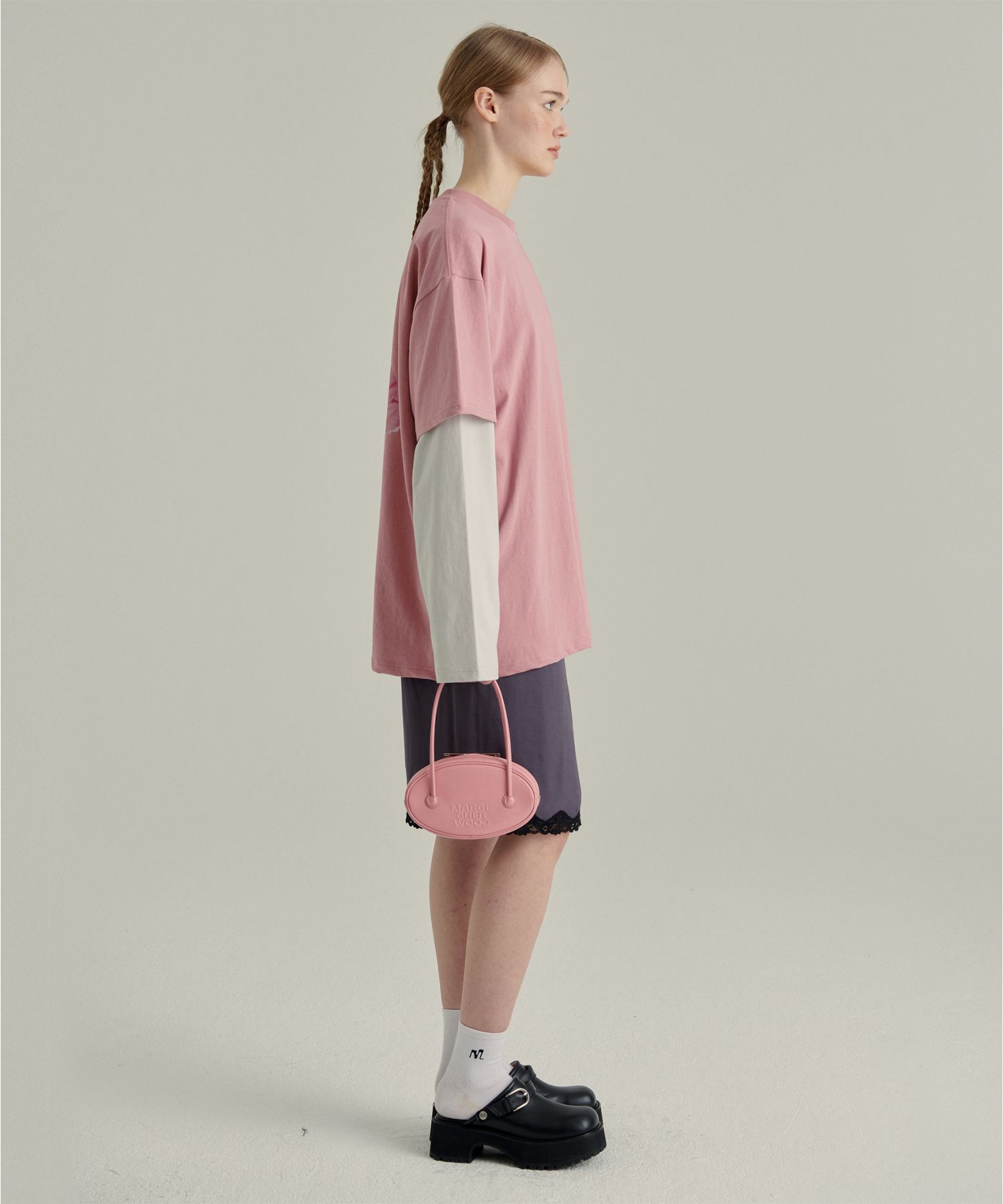 MUSINSA | MARGESHERWOOD EGG BAG (LEATHER)_candy pink crinkle
