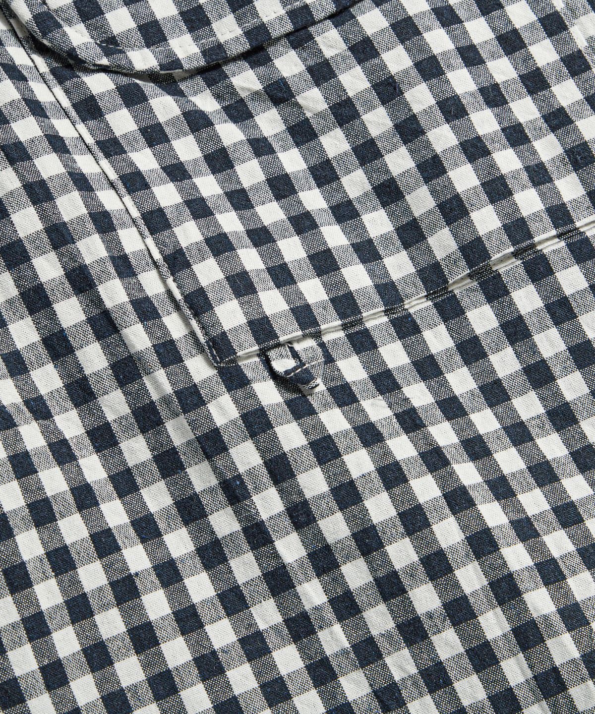에스피오나지(ESPIONAGE) Double Pocket Gingham Shirt Navy