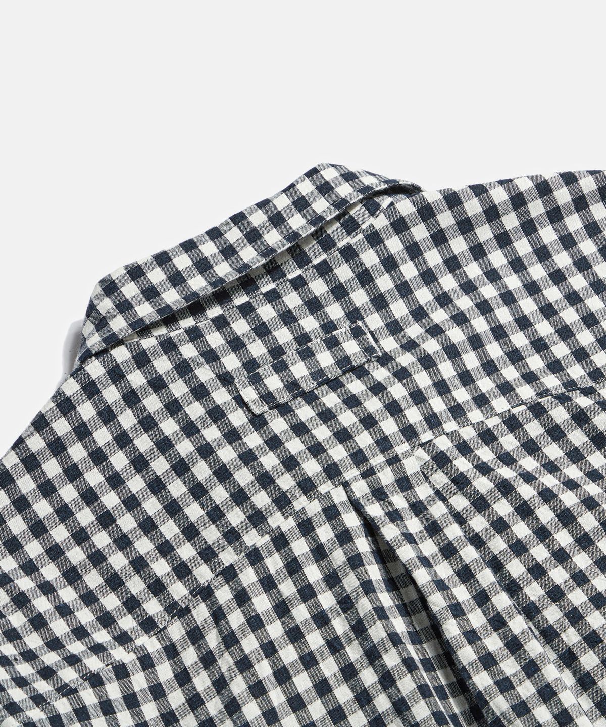 에스피오나지(ESPIONAGE) Double Pocket Gingham Shirt Navy