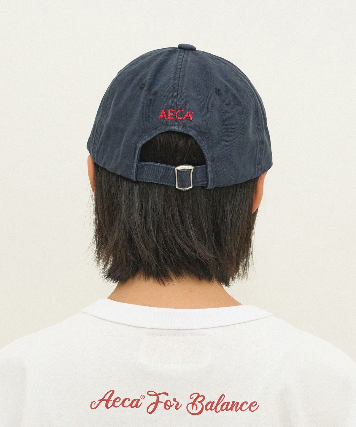 에이카화이트(AECA) AECA CLOVER LOGO CAP-NAVY