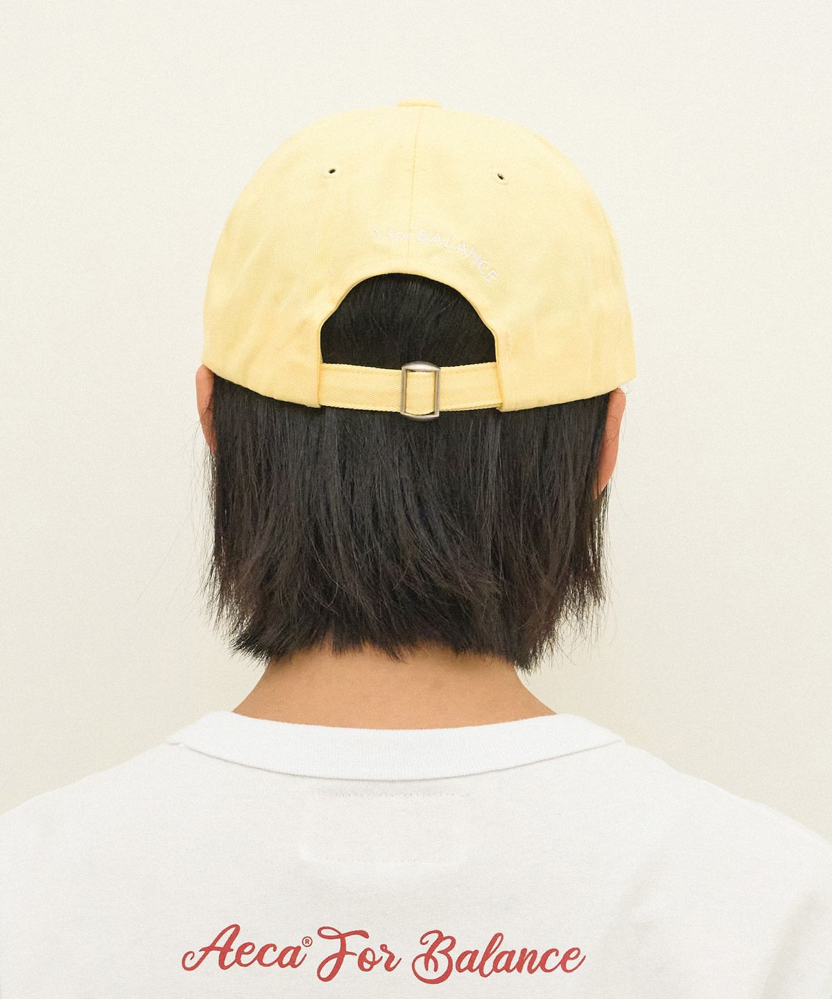 에이카화이트(AECA) AECA CLOVER LOGO CAP-LEMON