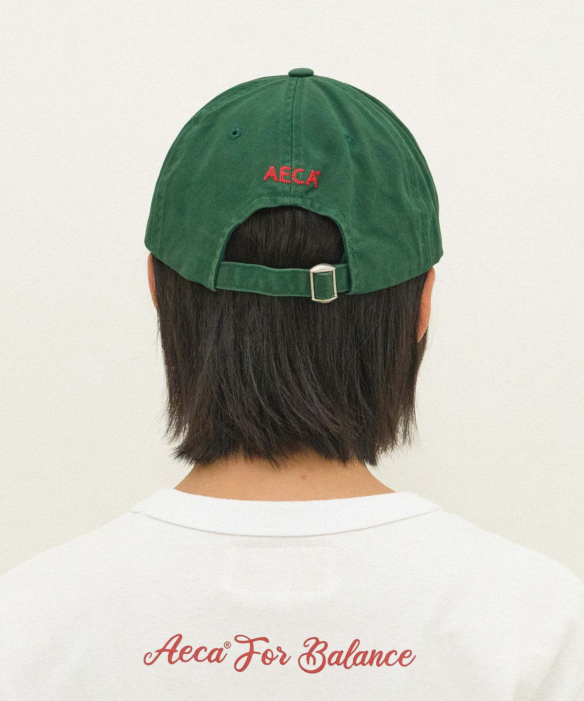 에이카화이트(AECA) AECA CLOVER LOGO CAP-GREEN