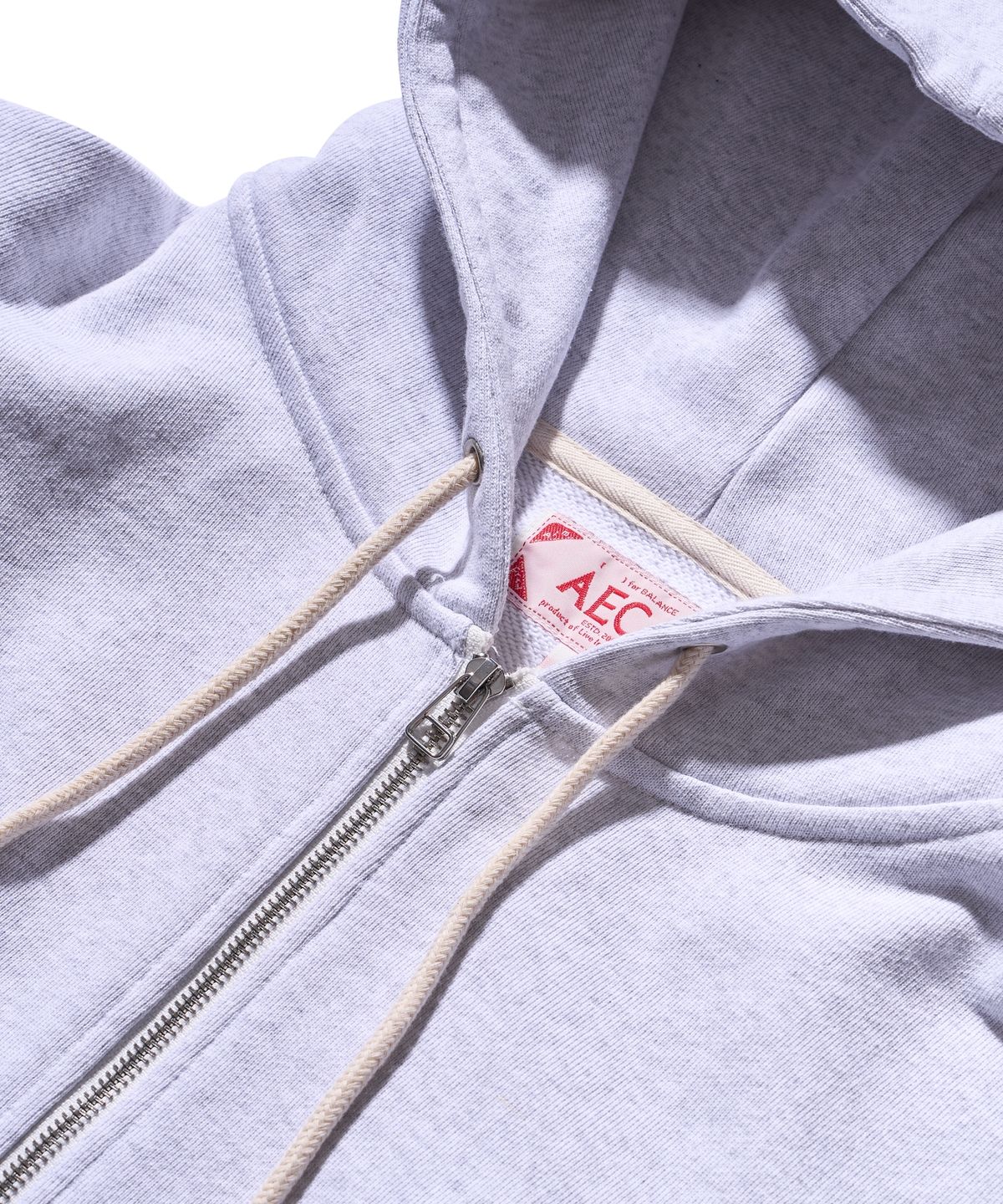 에이카화이트(AECA) EVERYDAY AECA CLOVER ZIP UP HOODIE-LIGHT GREY