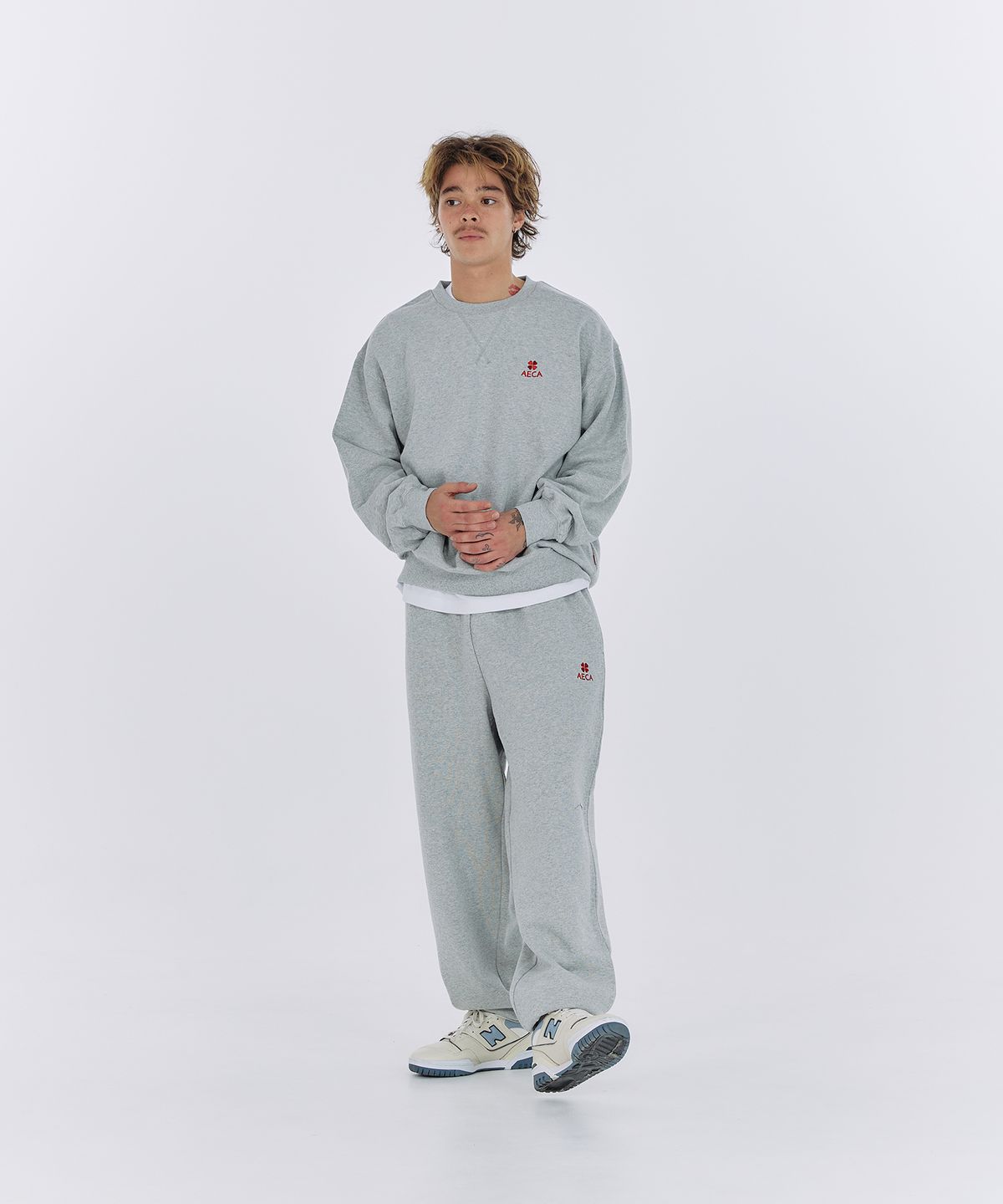 에이카화이트(AECA) EVERYDAY AECA CLOVER SWEAT SHIRTS-GREY