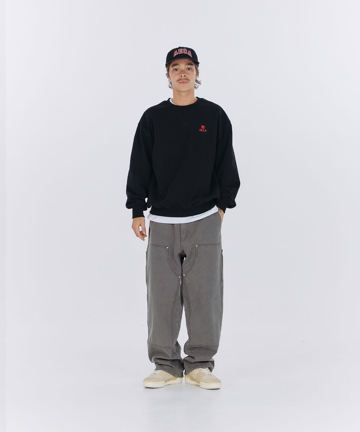 에이카화이트(AECA) EVERYDAY AECA CLOVER SWEAT SHIRTS-GREY