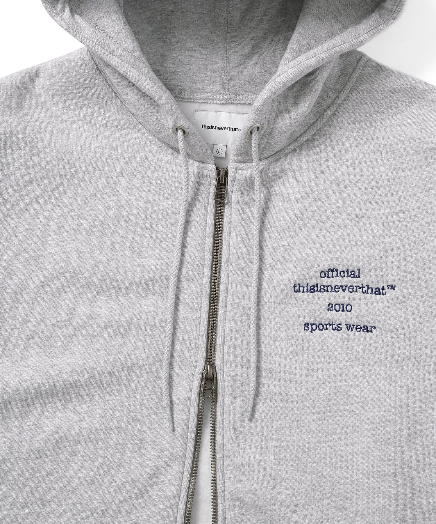 【THISISNEVERTHAT】Sleeveless Zip Up Hoodie Heather Grey thisisneverthat Sleeveless Zip Hoodie - Heather Grey