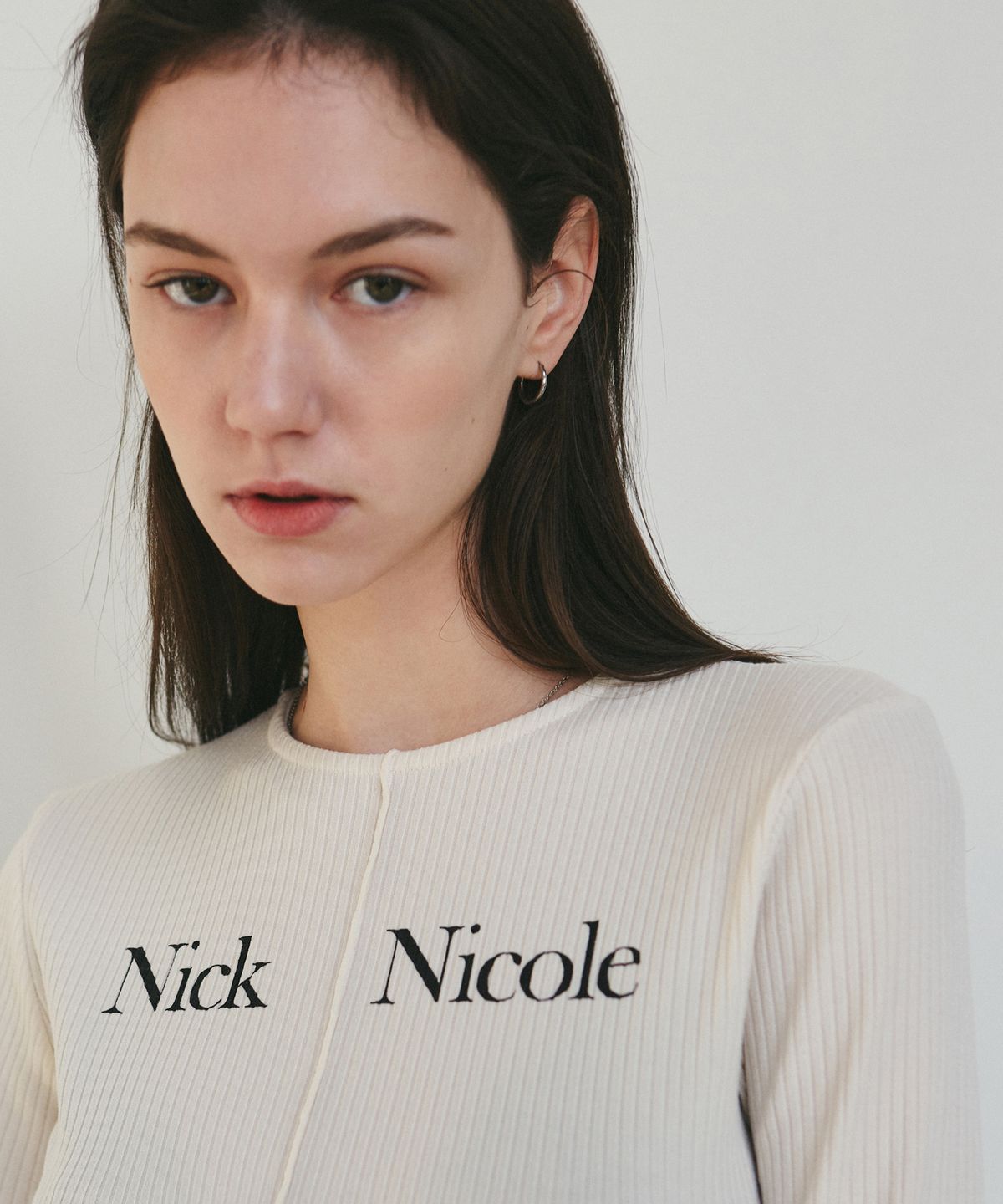 닉앤니콜(NICK&NICOLE) NICOLE SIGNATURE SLIM KNIT_CREAM