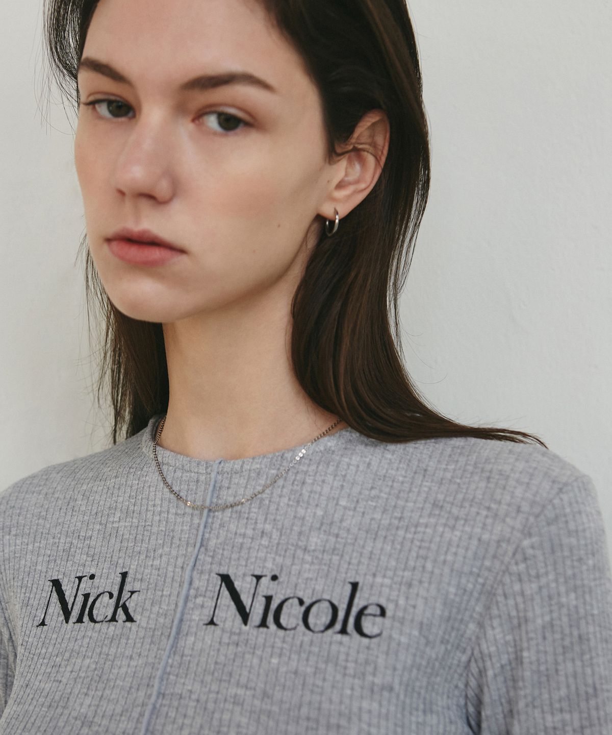 닉앤니콜(NICK&NICOLE) NICOLE SIGNATURE SLIM KNIT_GRAY