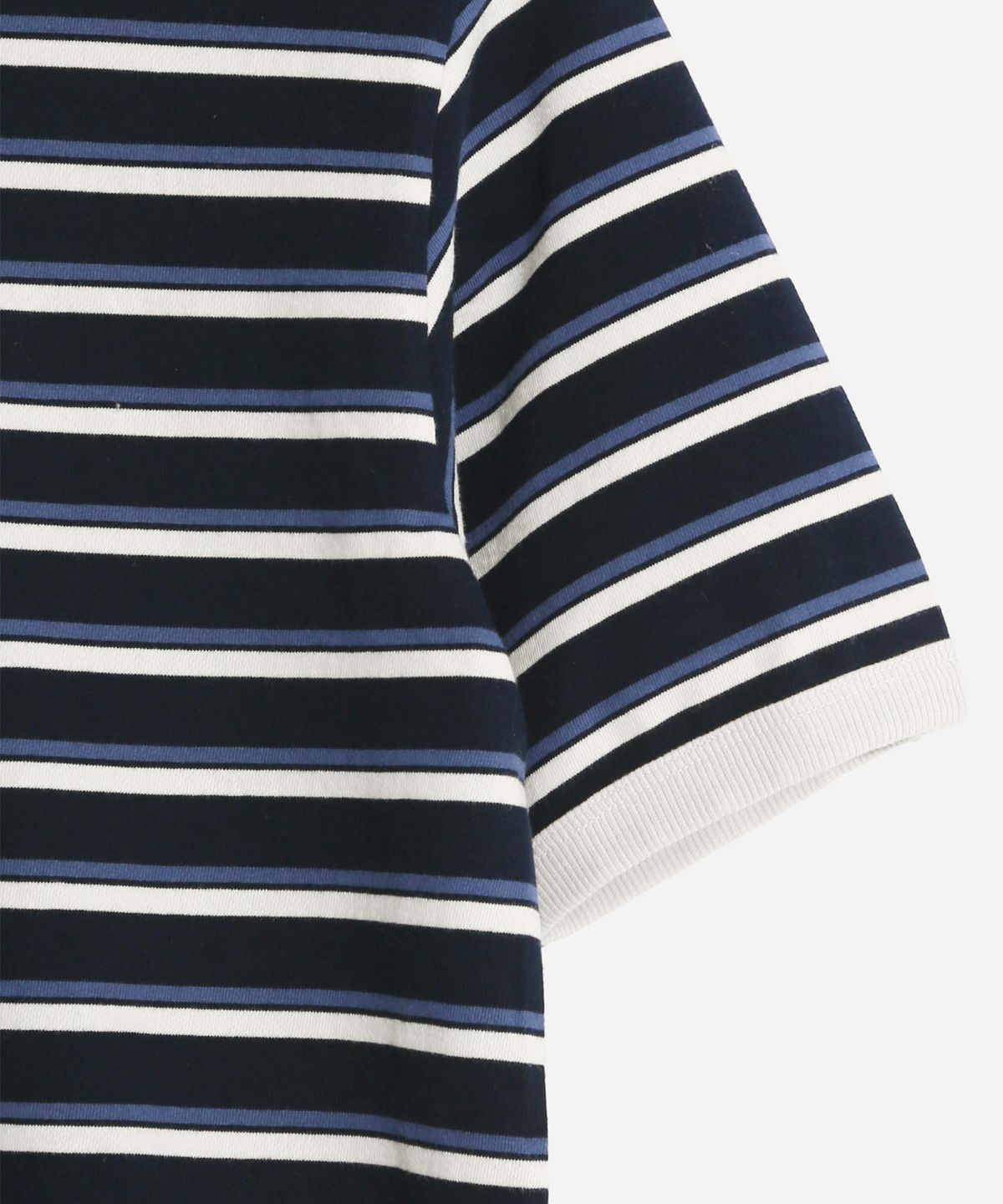 벌스데이수트(BIRTHDAYSUIT) STRIPE RINGER T-SHIRT (NAVY)