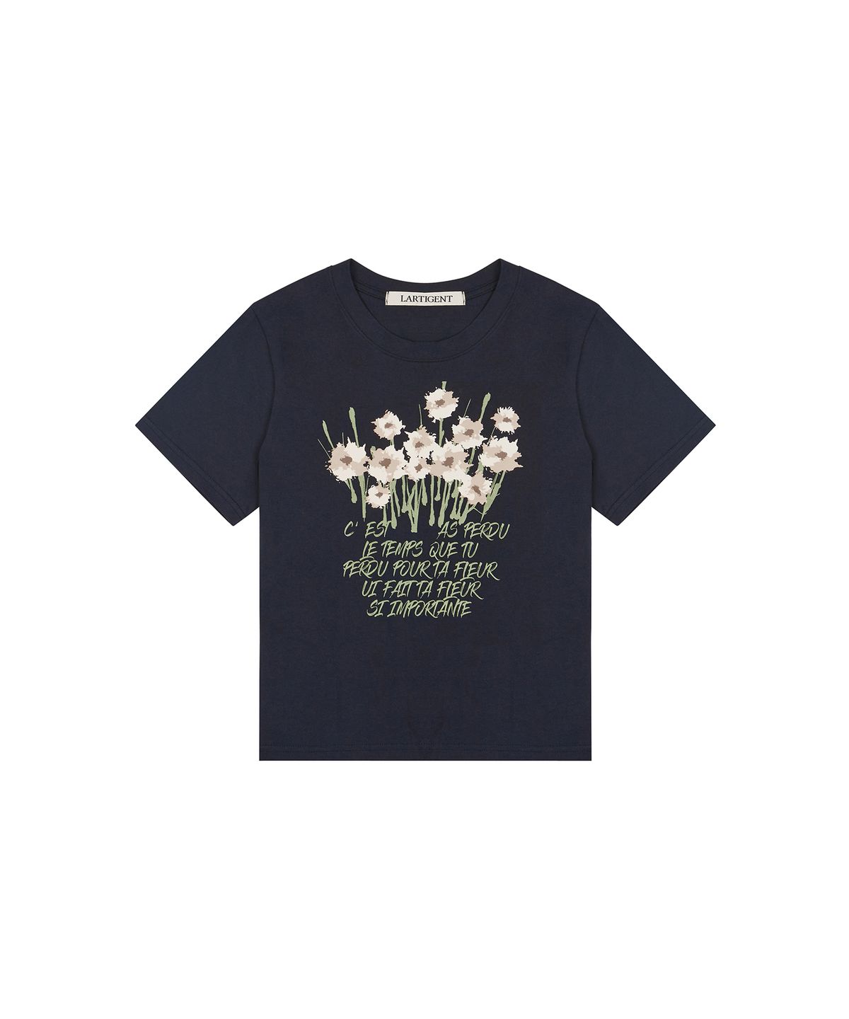 라티젠(LARTIGENT) L2 GRASS FLOWER T-SHIRT(NAVY)