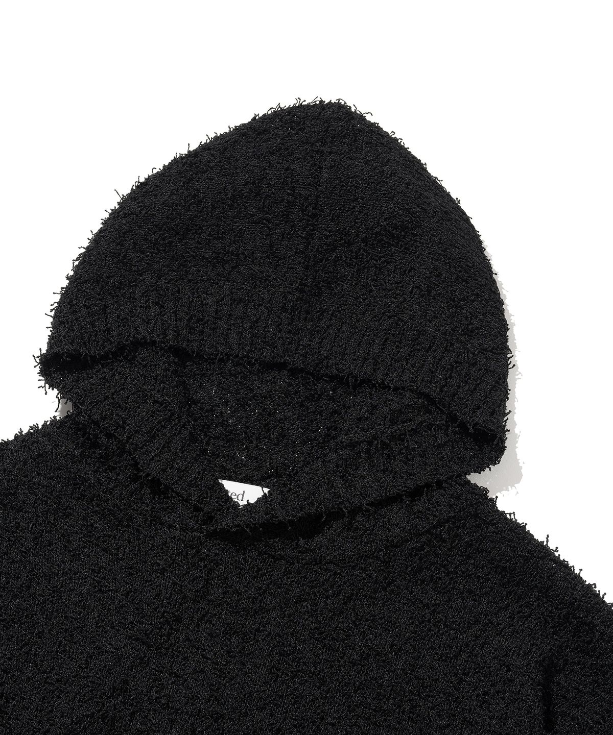 니티드(KNITTED) 테일 후디 니트 BLACK