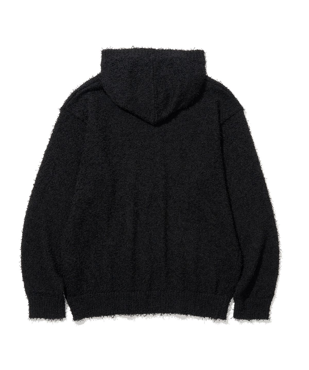 니티드(KNITTED) 테일 후디 니트 BLACK