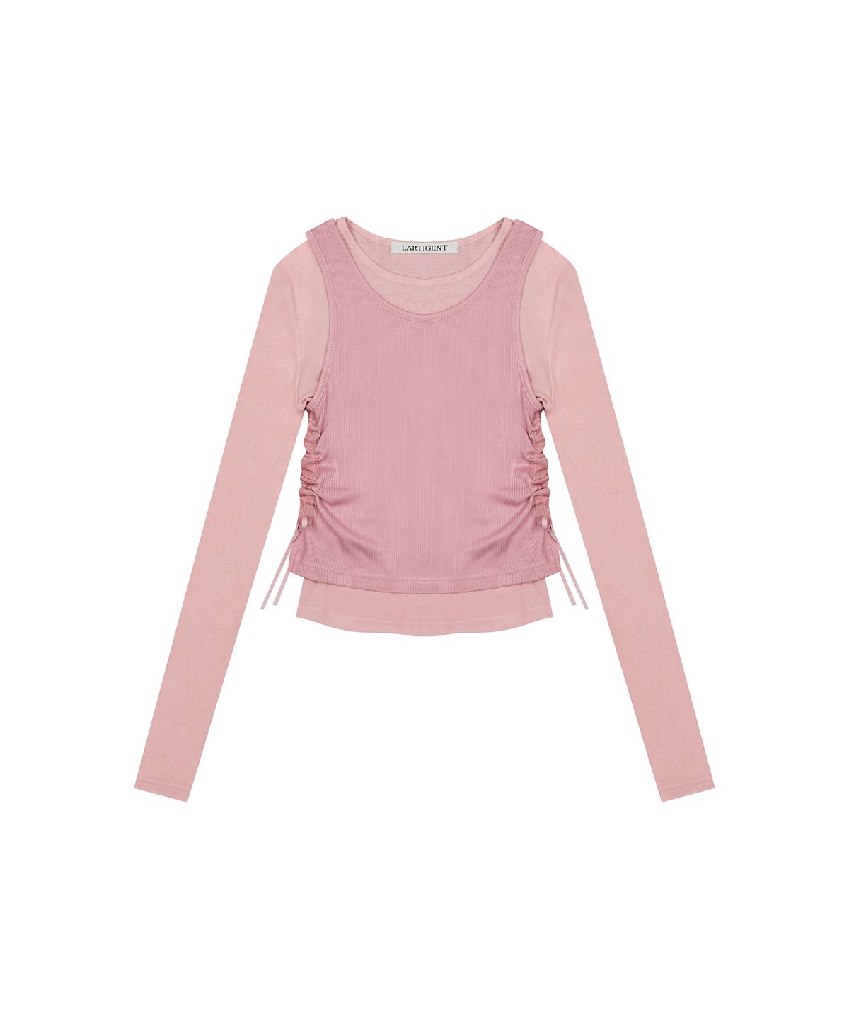 라티젠(LARTIGENT) L2 LAYERED T-SHIRT(PINK)