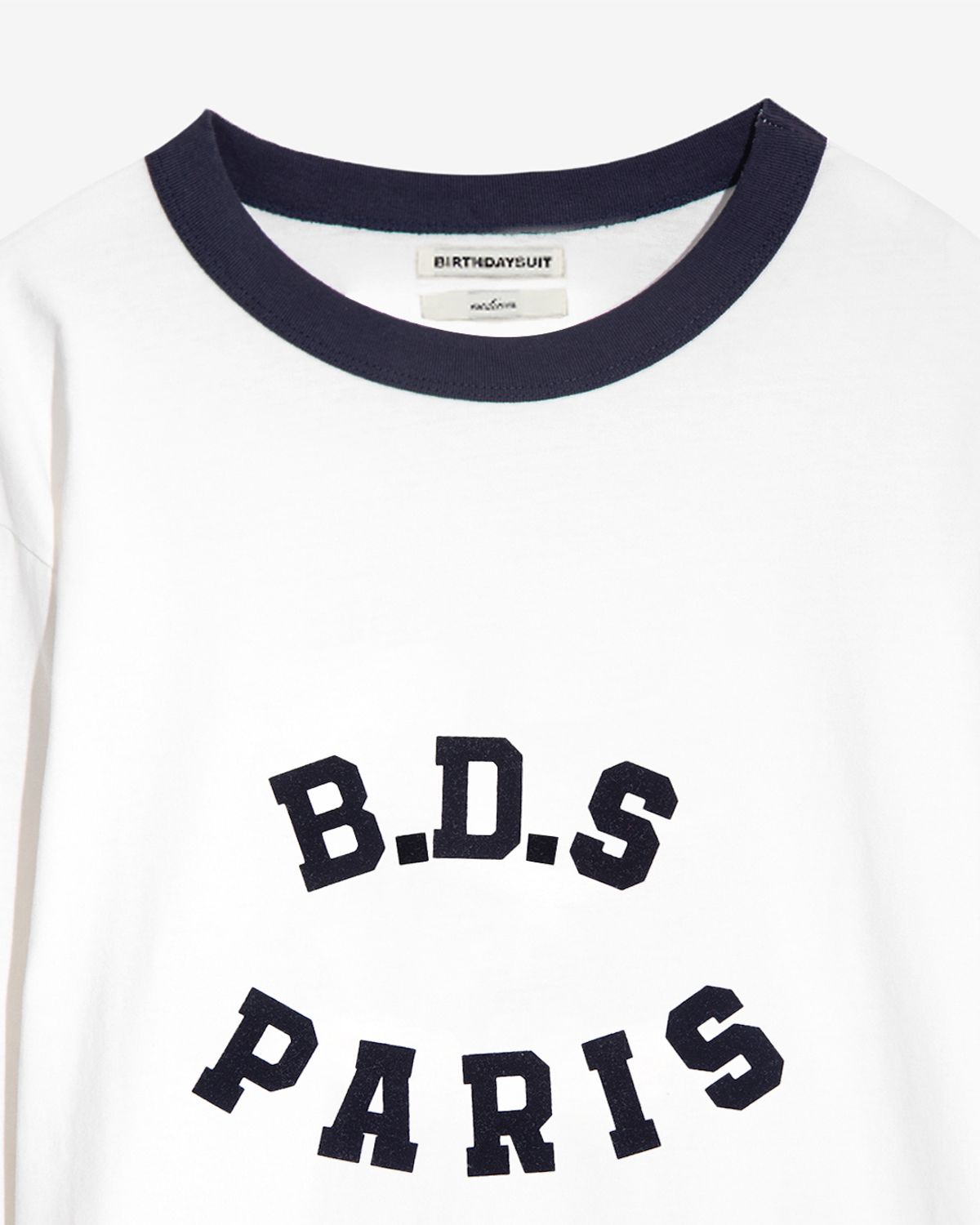벌스데이수트(BIRTHDAYSUIT) RINGER T-SHIRT (OFF WHITE)