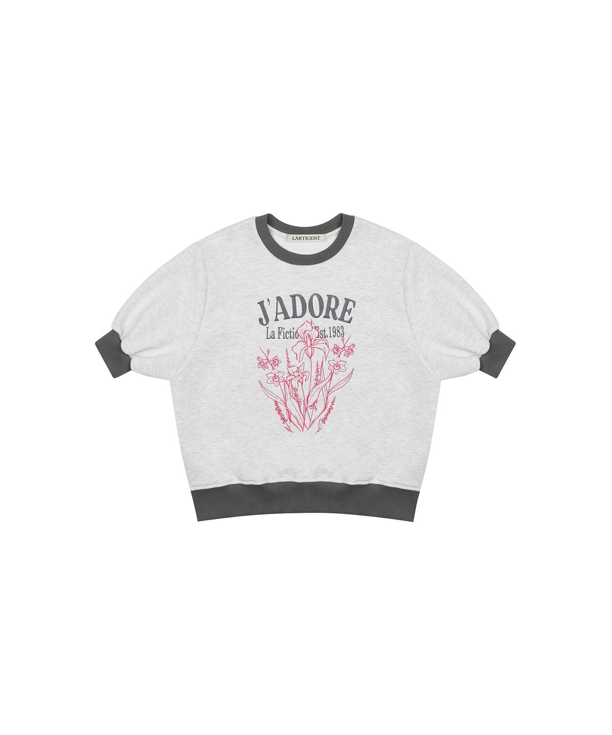 라티젠(LARTIGENT) L2 FLOWER SWEATSHIRT(GRAY)