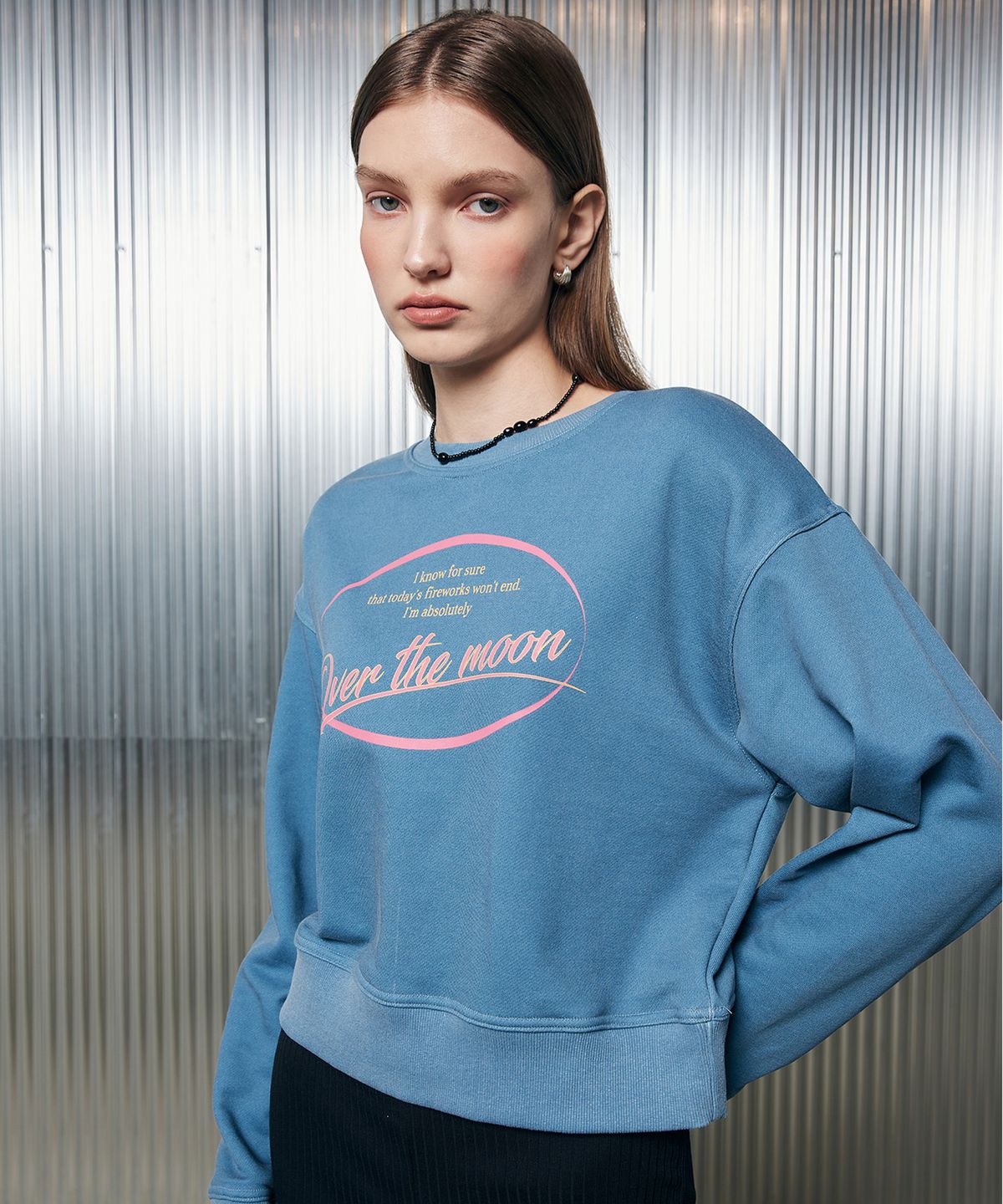 라티젠(LARTIGENT) L2 CIRCLE OVER SWEATSHIRT(BLUE)