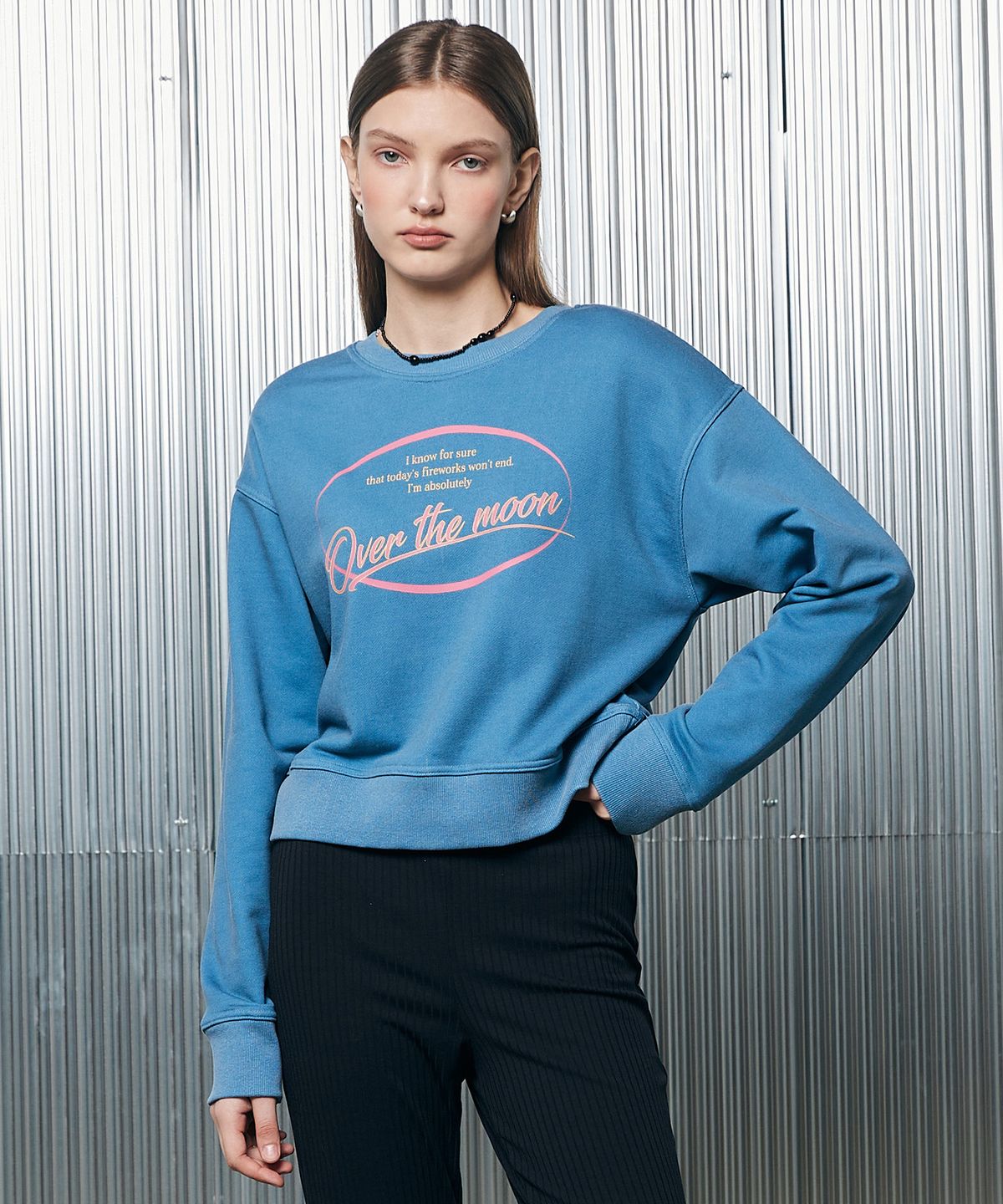 라티젠(LARTIGENT) L2 CIRCLE OVER SWEATSHIRT(BLUE)
