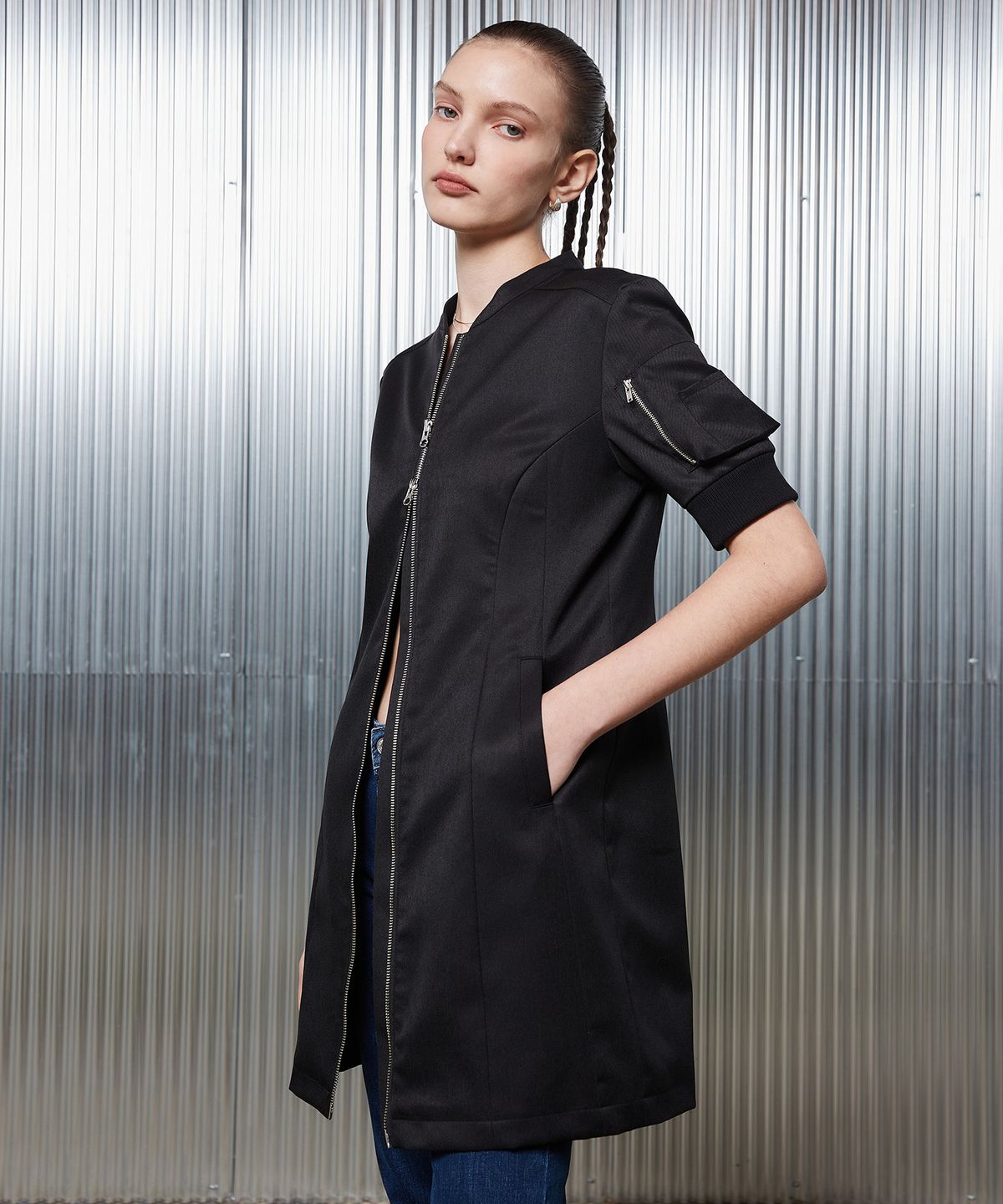 라티젠(LARTIGENT) L2 ZIP UP DRESS(BLACK)