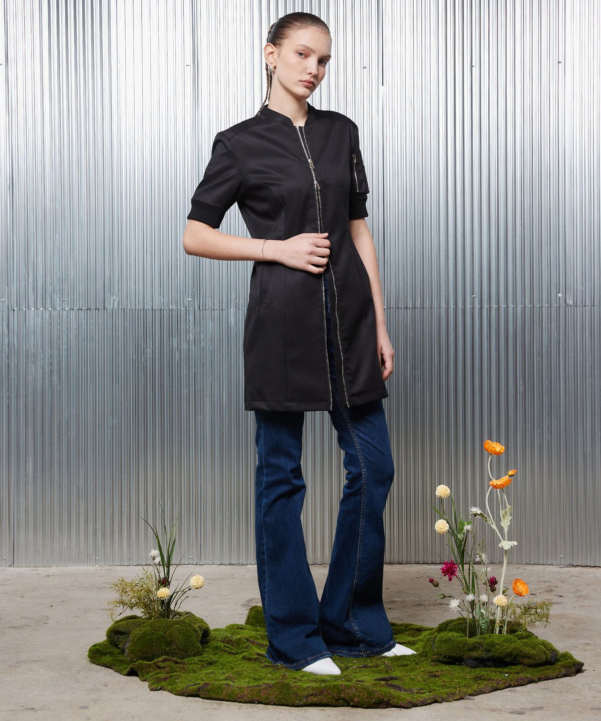 라티젠(LARTIGENT) L2 ZIP UP DRESS(BLACK)