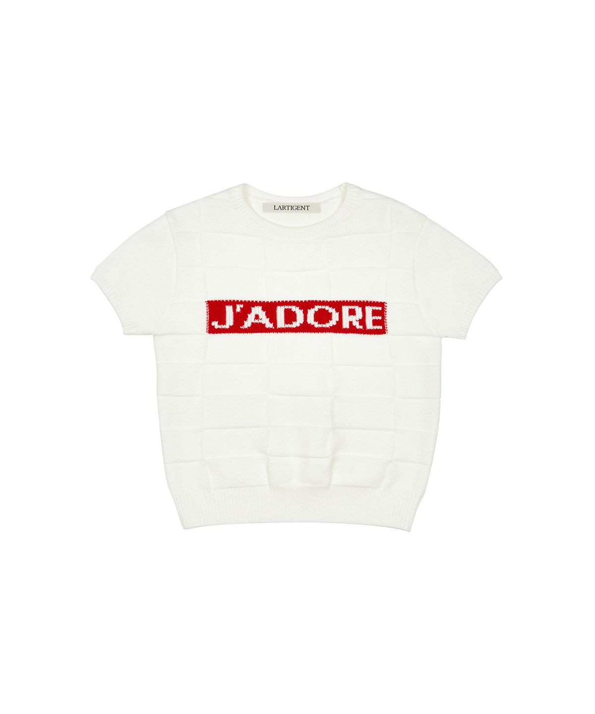 라티젠(LARTIGENT) L2 SQUARE SHORT SLEEVE KNIT(IVORY)