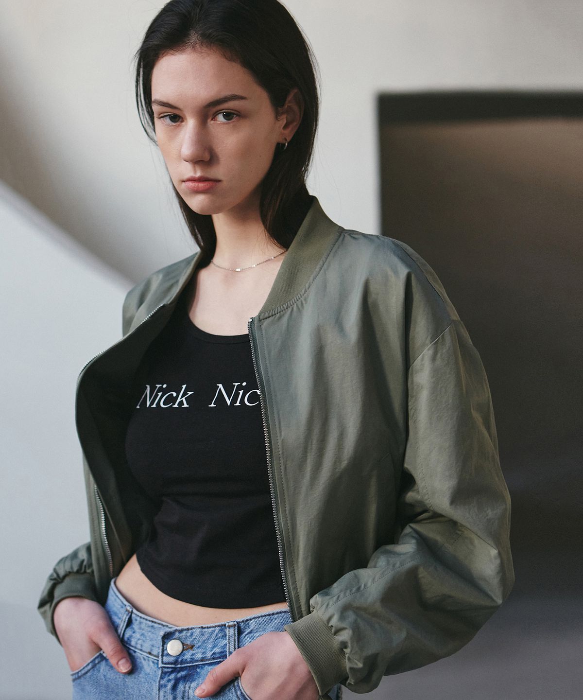 닉앤니콜(NICK&NICOLE) NICOLE VOLUME BOMBER BLOUSON_2 COLOR