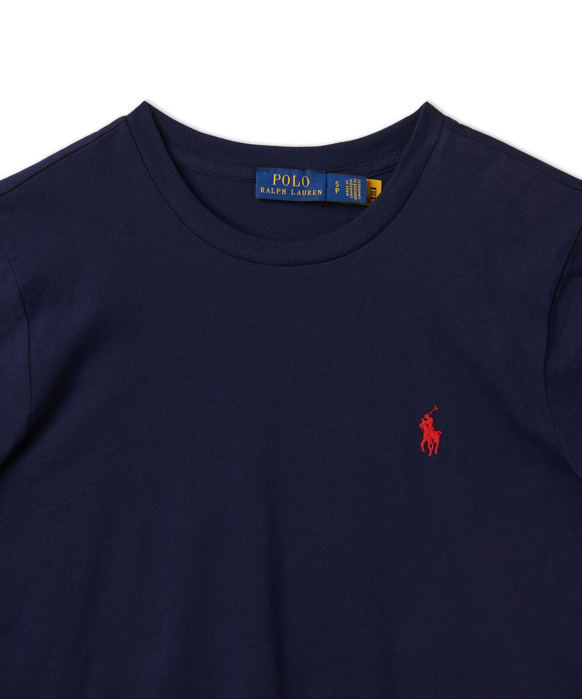 폴로 랄프 로렌(POLO RALPH LAUREN) W 코튼 저지 크루넥 티 - 네이비