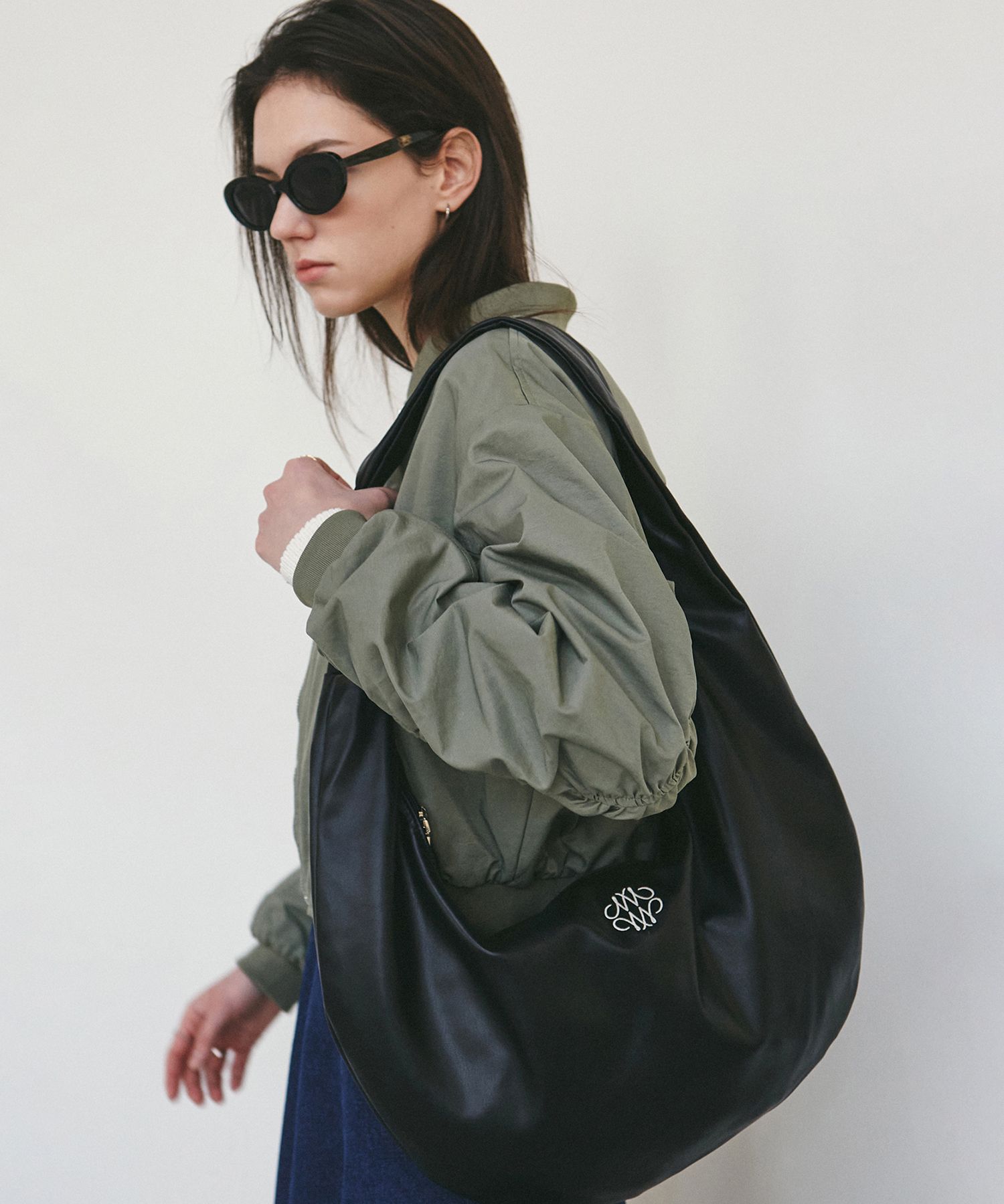 ★NlCK&NLCOLE★ NICOLE GLOSSY SHOULDER KNOT BAG_BLACK MUSINSA | NICK&NICOLE NICOLE SHOULDER KNOT BAG_BLACK
