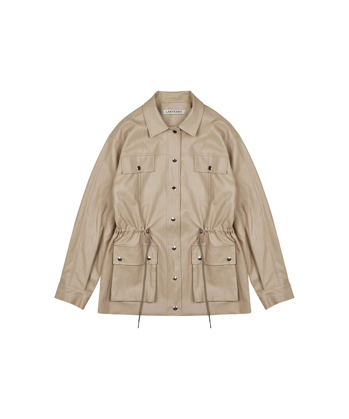 라티젠(LARTIGENT) L2 LEATHER POCKET JUMPER(BEIGE)