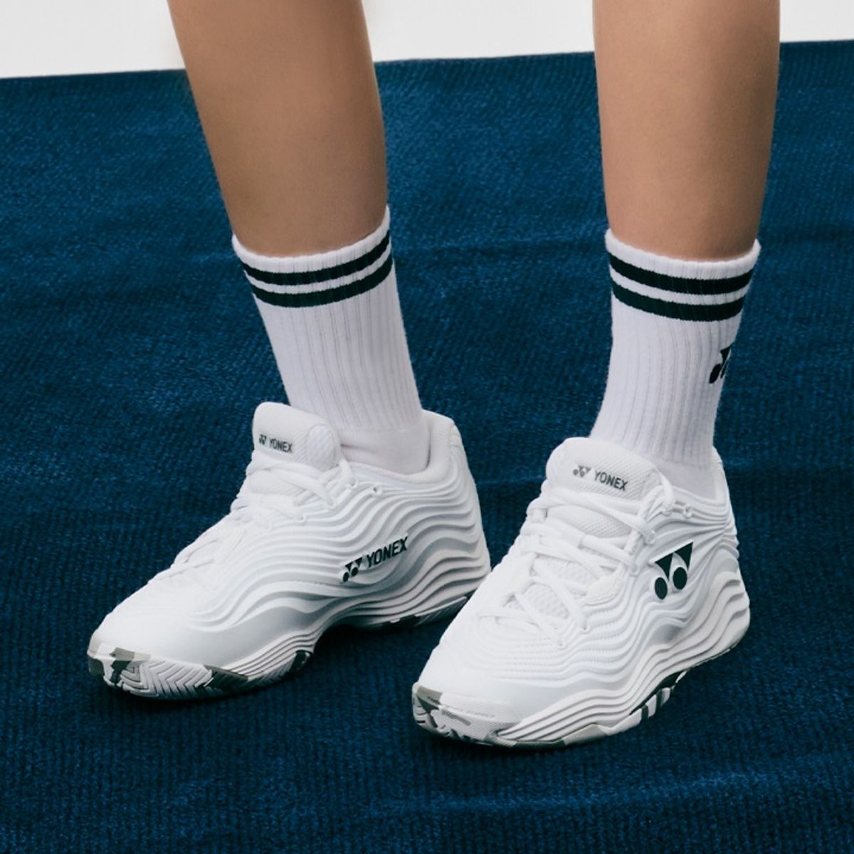 요넥스(YONEX) 235SN001M 화이트 테니스 양말  남성장목