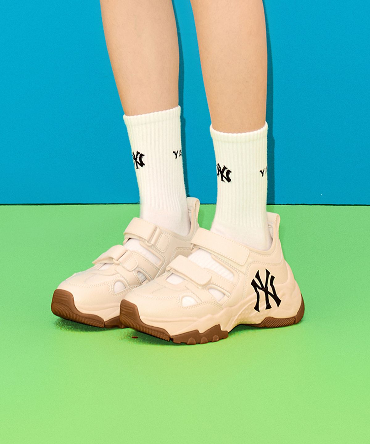 엠엘비(MLB) 빅볼청키 마스크 NY (Cream)