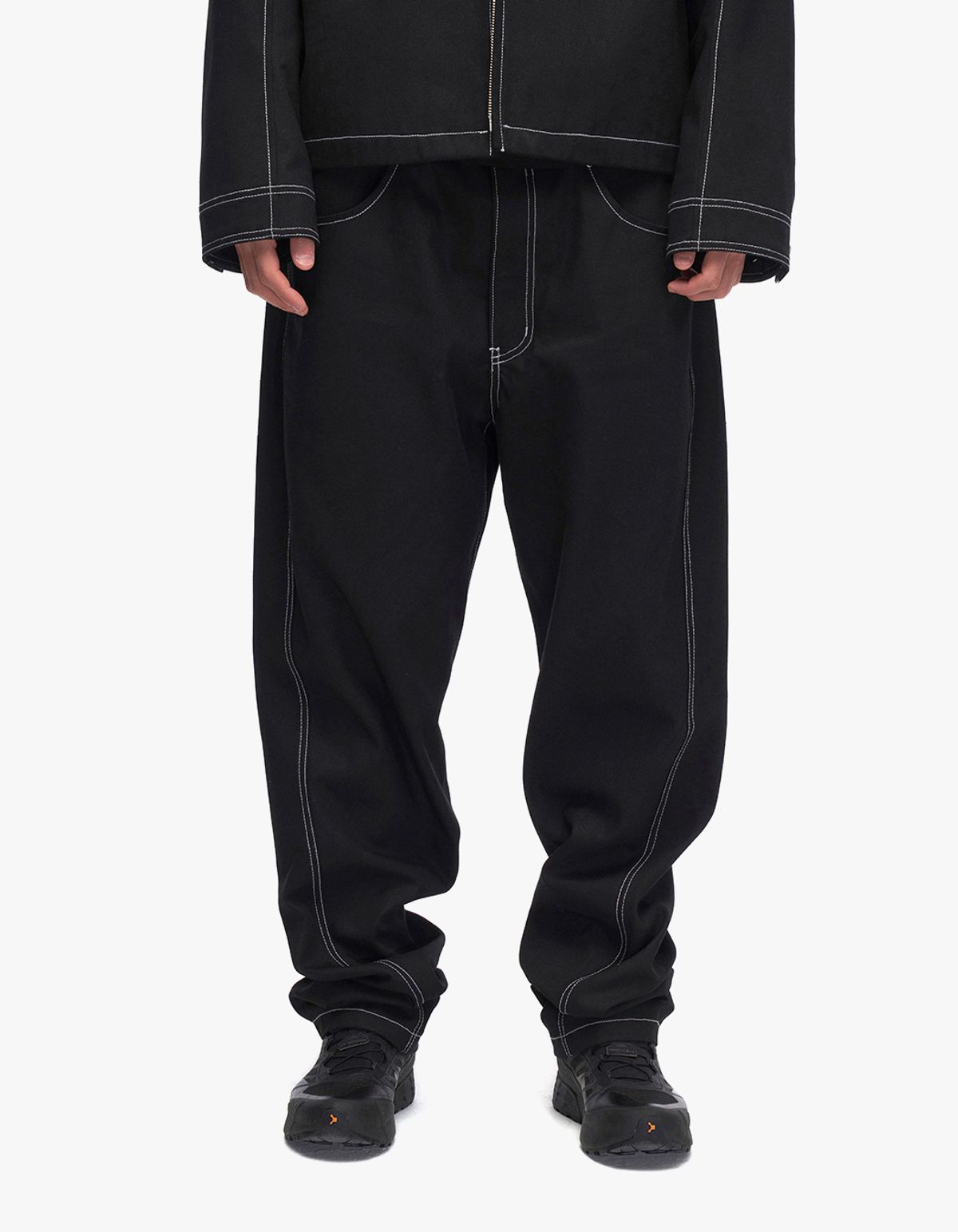 로어즈(LORES) Twisted Leg Trousers - Black