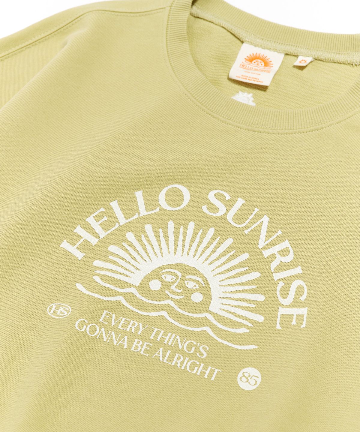 헬로 선라이즈(HELLO SUNRISE) HS Arch Logo Long Sleeve (W) (Mustard)