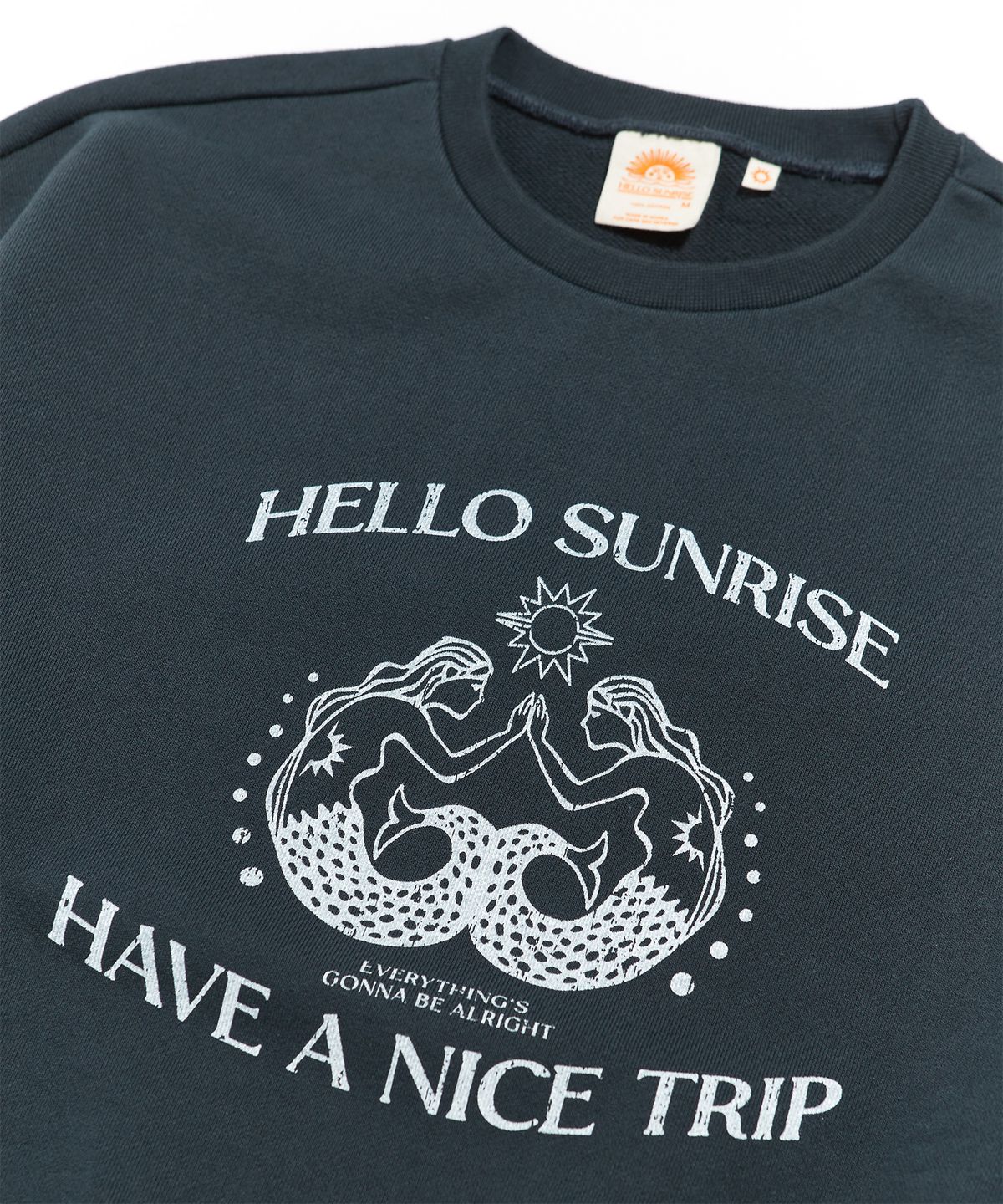 헬로 선라이즈(HELLO SUNRISE) HS Mermaid Logo Sweatshirt (Charcoal)
