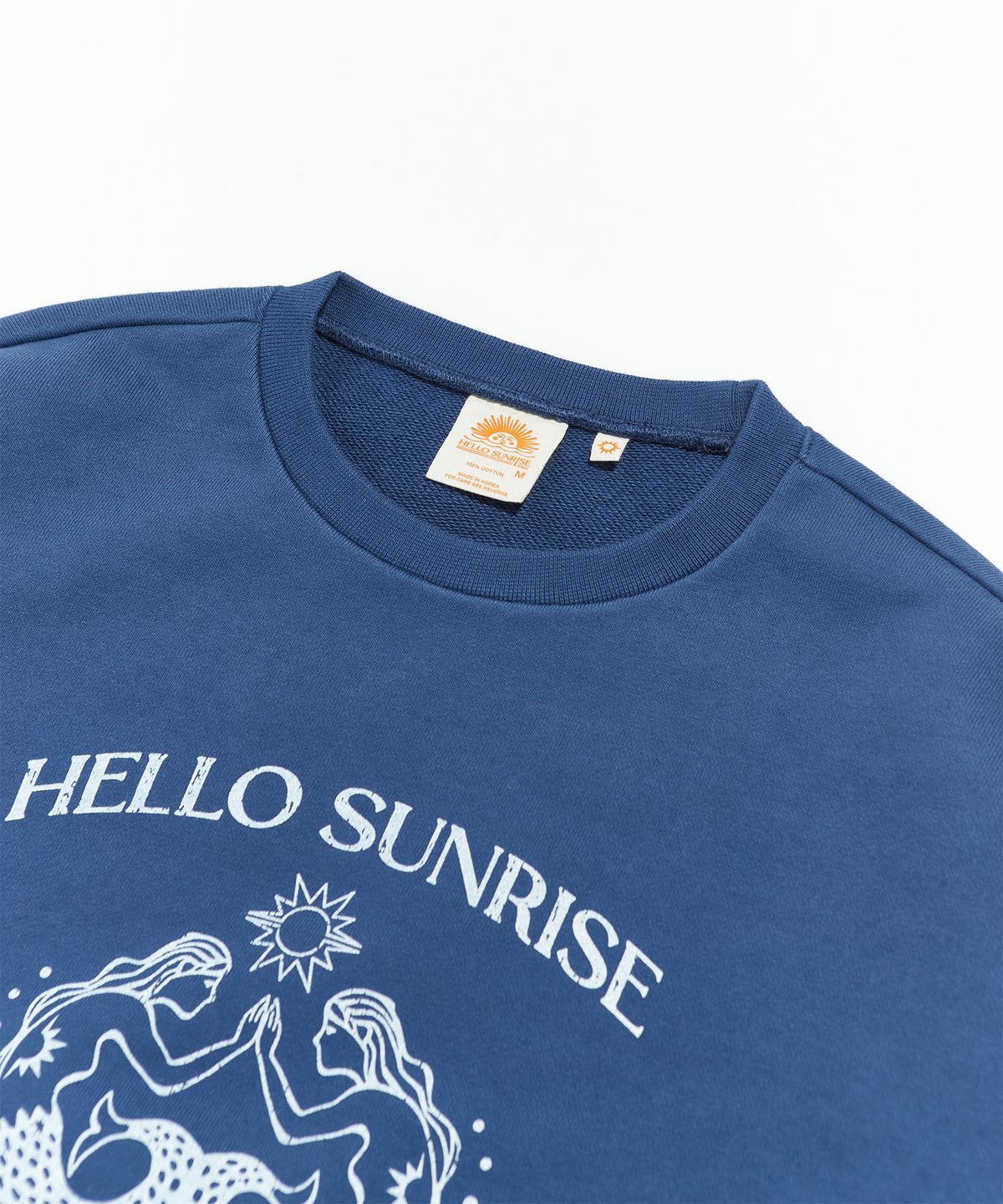헬로 선라이즈(HELLO SUNRISE) HS Mermaid Logo Sweatshirt (Vintage Blue)