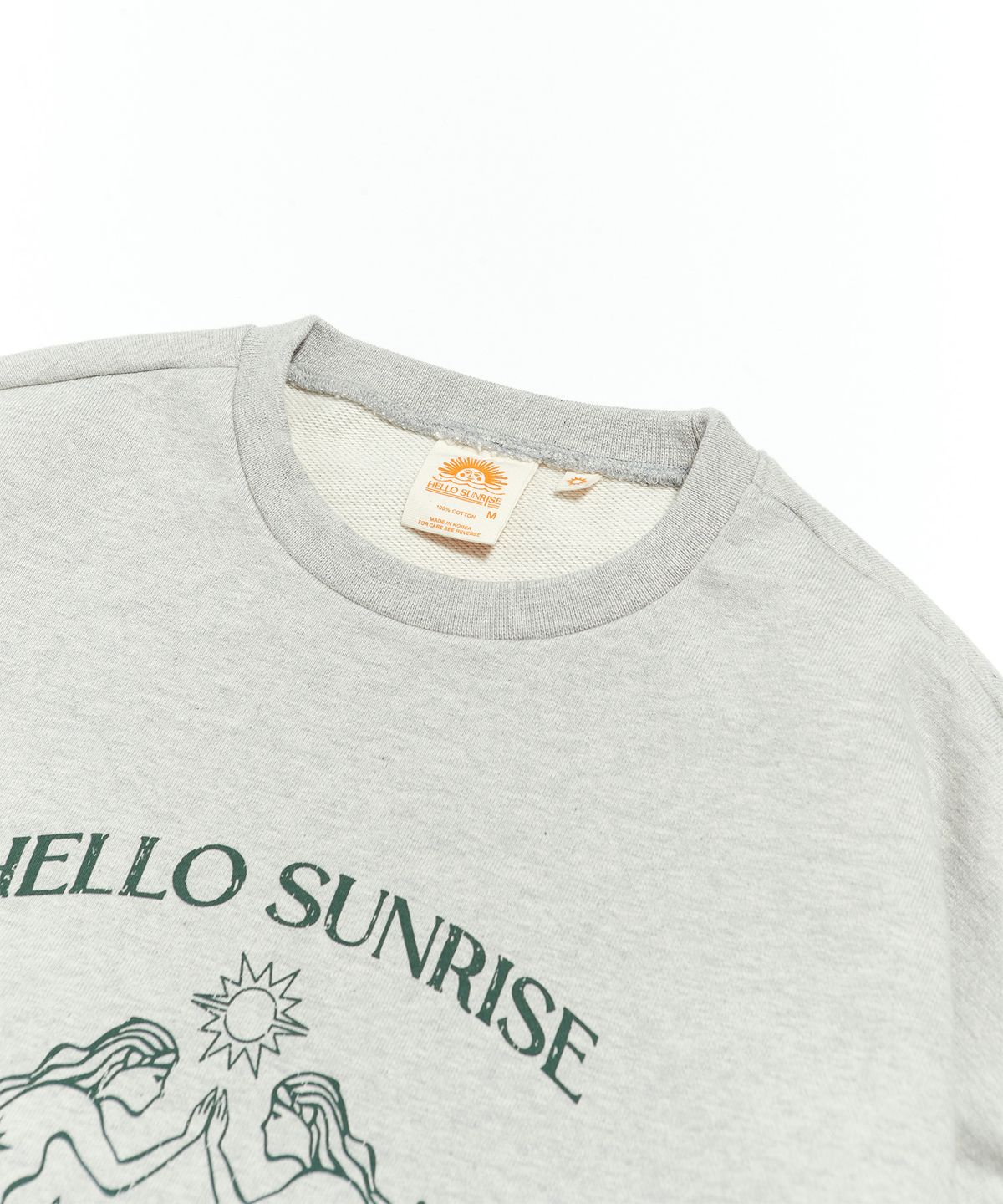 헬로 선라이즈(HELLO SUNRISE) HS Mermaid Logo Sweatshirt (Melange)