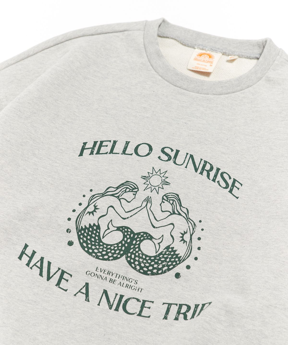헬로 선라이즈(HELLO SUNRISE) HS Mermaid Logo Sweatshirt (Melange)