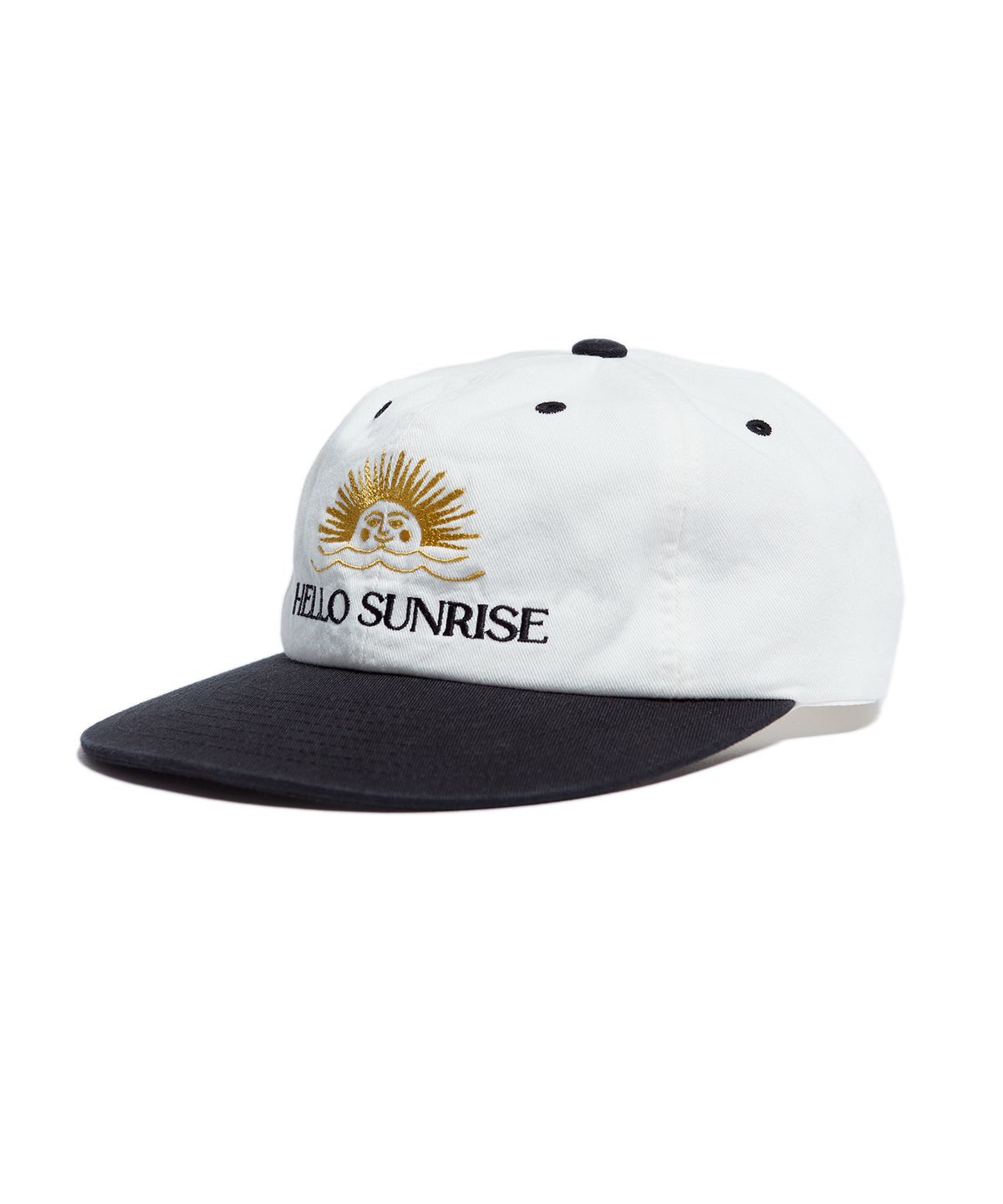 헬로 선라이즈(HELLO SUNRISE) Two Tone Washed OG Logo 6panel Cap (Off White & Black)