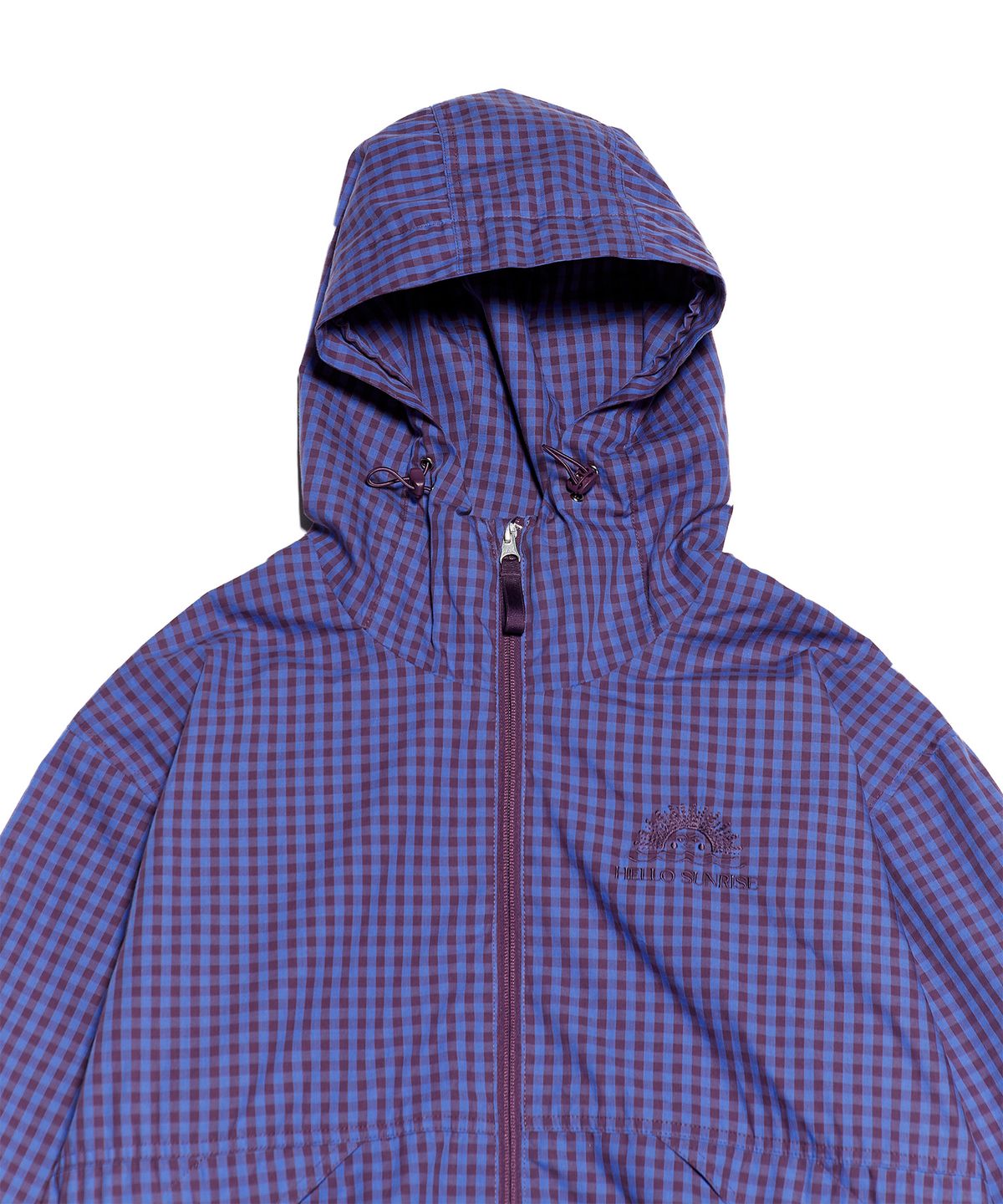헬로 선라이즈(HELLO SUNRISE) HS Hooded Zip-up Jacket (Purple Check)