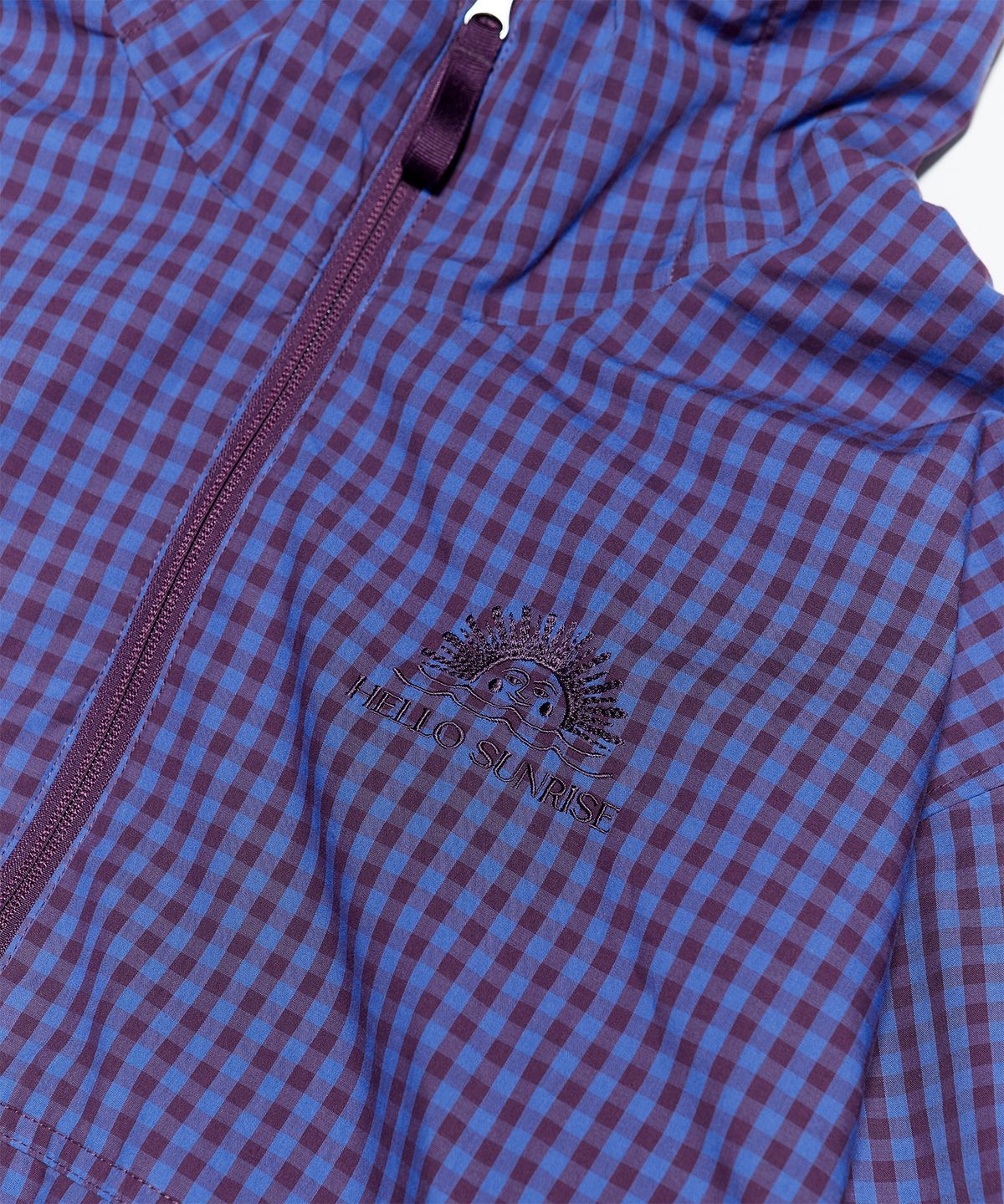 헬로 선라이즈(HELLO SUNRISE) HS Hooded Zip-up Jacket (Purple Check)