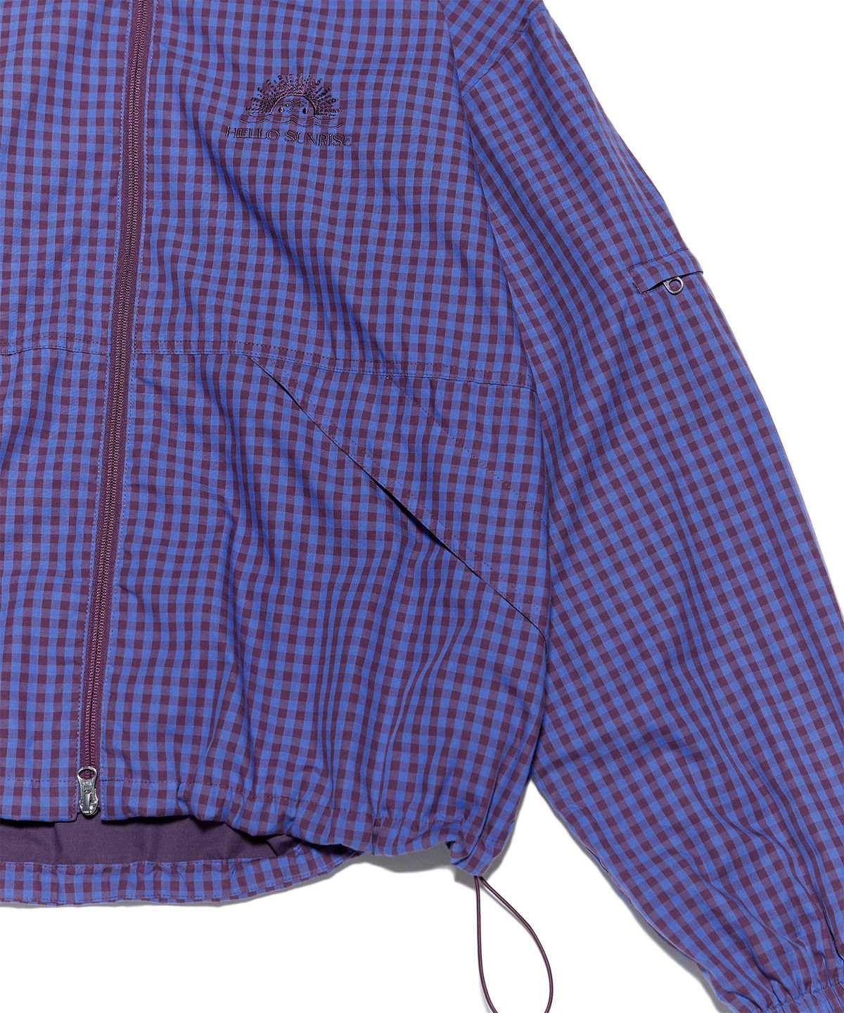 헬로 선라이즈(HELLO SUNRISE) HS Hooded Zip-up Jacket (Purple Check)