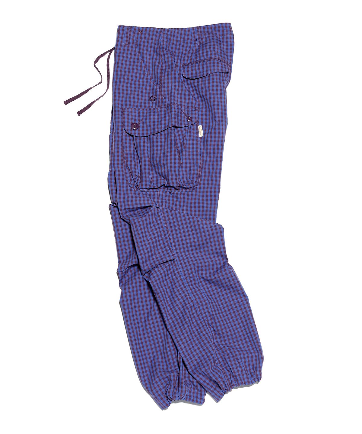 헬로 선라이즈(HELLO SUNRISE) Parachute Cargo Pants (Purple Check)
