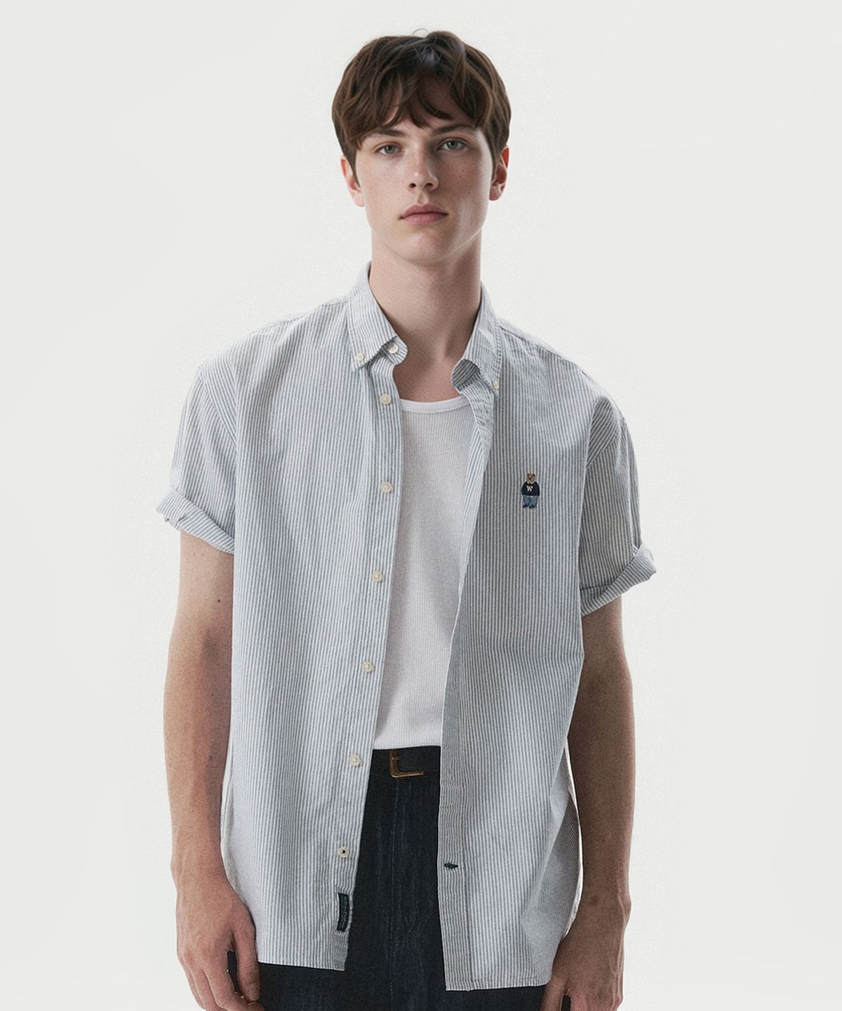후아유(WHO.A.U) Steve Oxford Short Sleeve Shirts/WHYWG2511U
