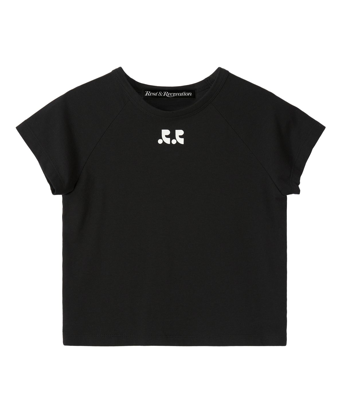 레스트앤레크레이션(REST&RECREATION) RR LOGO CROP T-SHIRT BLACK