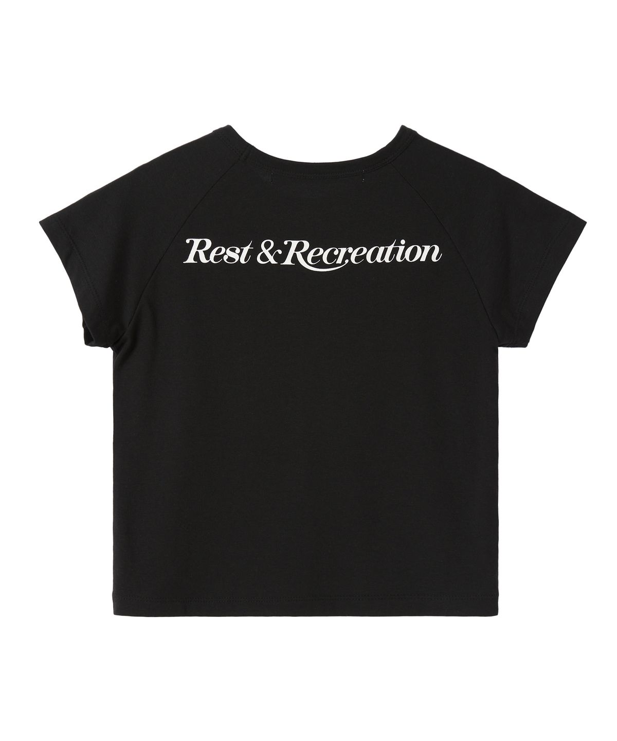 레스트앤레크레이션(REST&RECREATION) RR LOGO CROP T-SHIRT BLACK